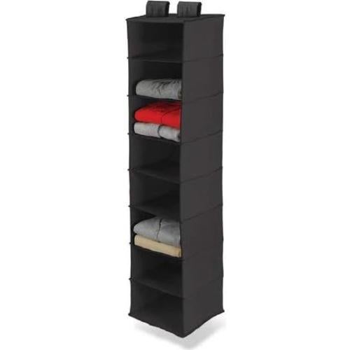 Organizador Colgante de Closet Honey-Can-Do 8 Estantes Negro