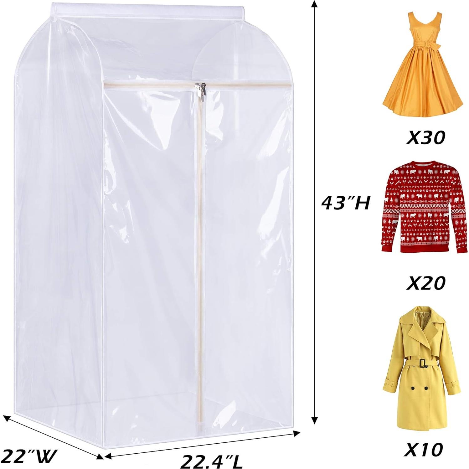 Bolsas de Ropa Colgantes KEETDY 109 cm Transparente con Ventana