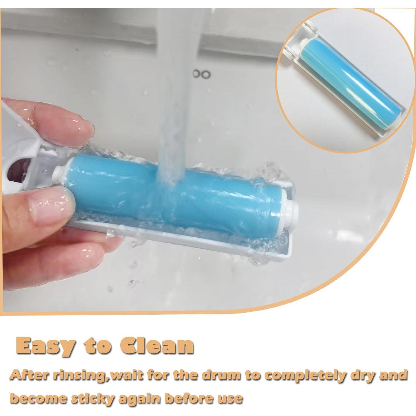 Mini Rodillo Quitapelusas Reutilizable AEHKLCP - 8 Piezas Azul