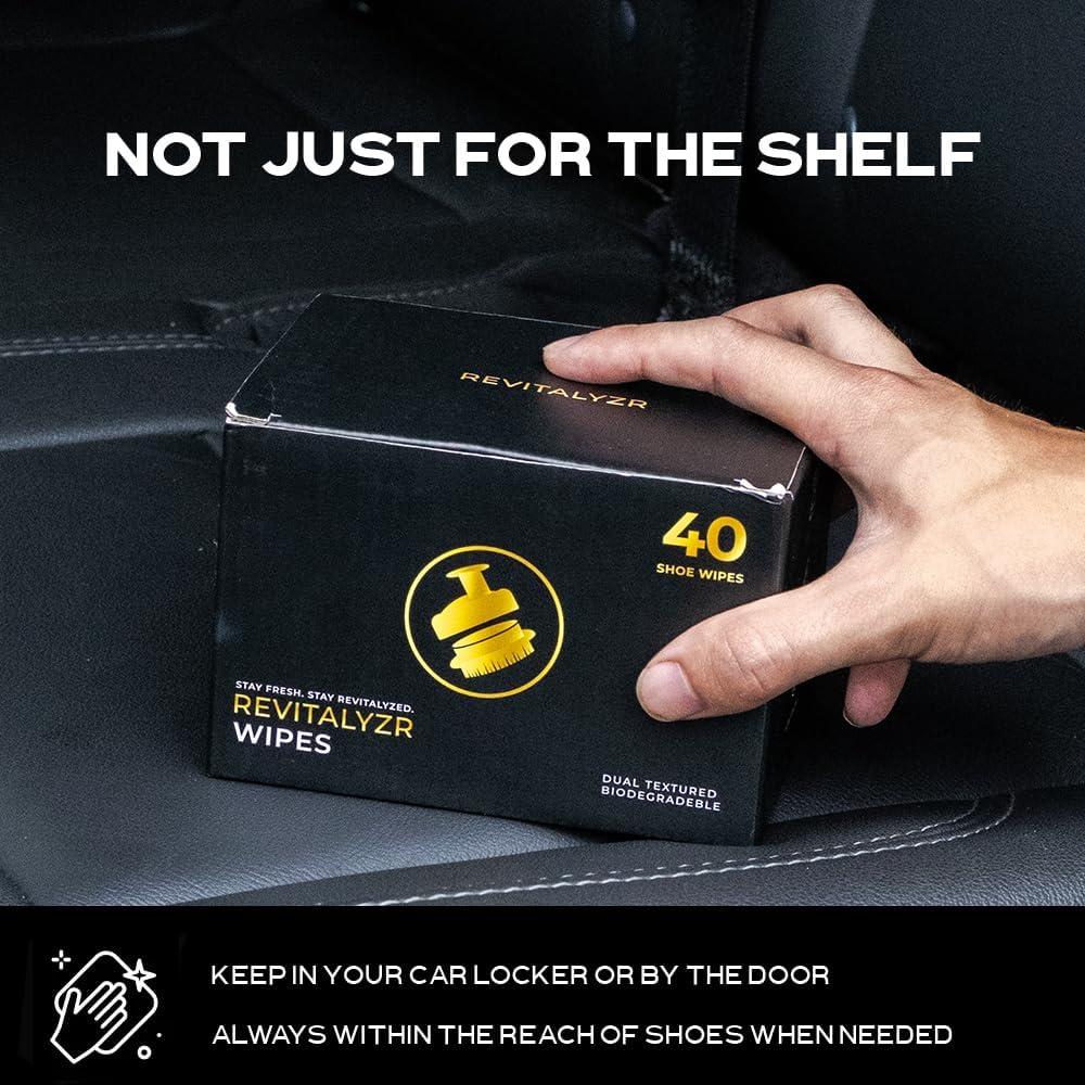 Toallitas de Limpieza de Zapatos Revitalyzr - 40 Unidades Biodegradables
