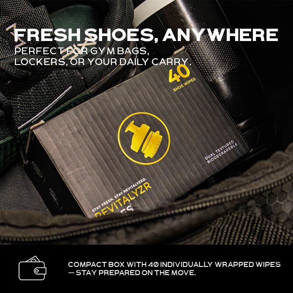 Toallitas de Limpieza de Zapatos Revitalyzr - 40 Unidades Biodegradables