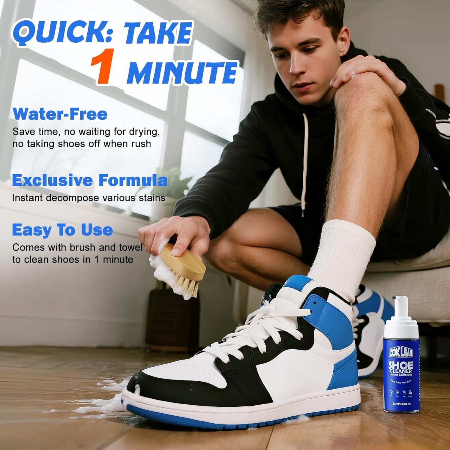 Kit Limpiador de Zapatos de Espuma 3 en 1 - Rápido y Eficaz