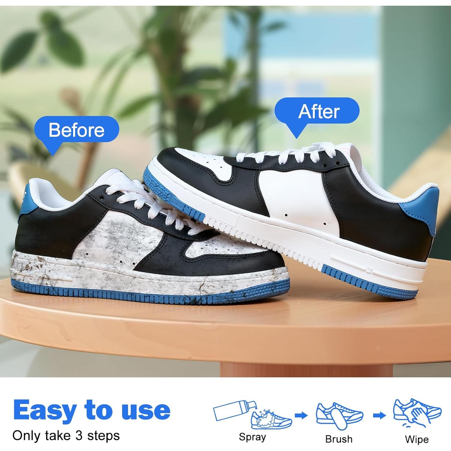 Kit Limpiador de Zapatos de Espuma 3 en 1 - Rápido y Eficaz