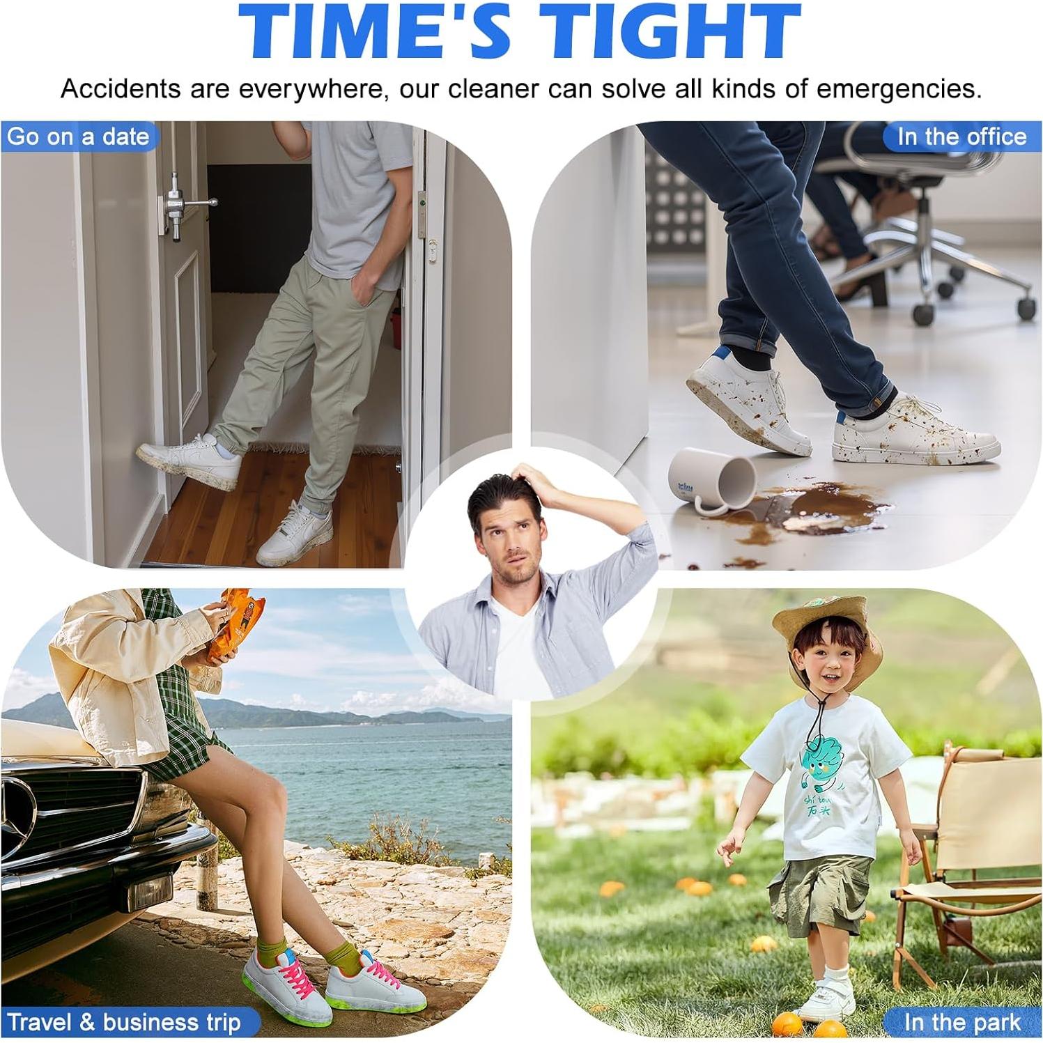 Kit Limpiador de Zapatos de Espuma 3 en 1 - Rápido y Eficaz