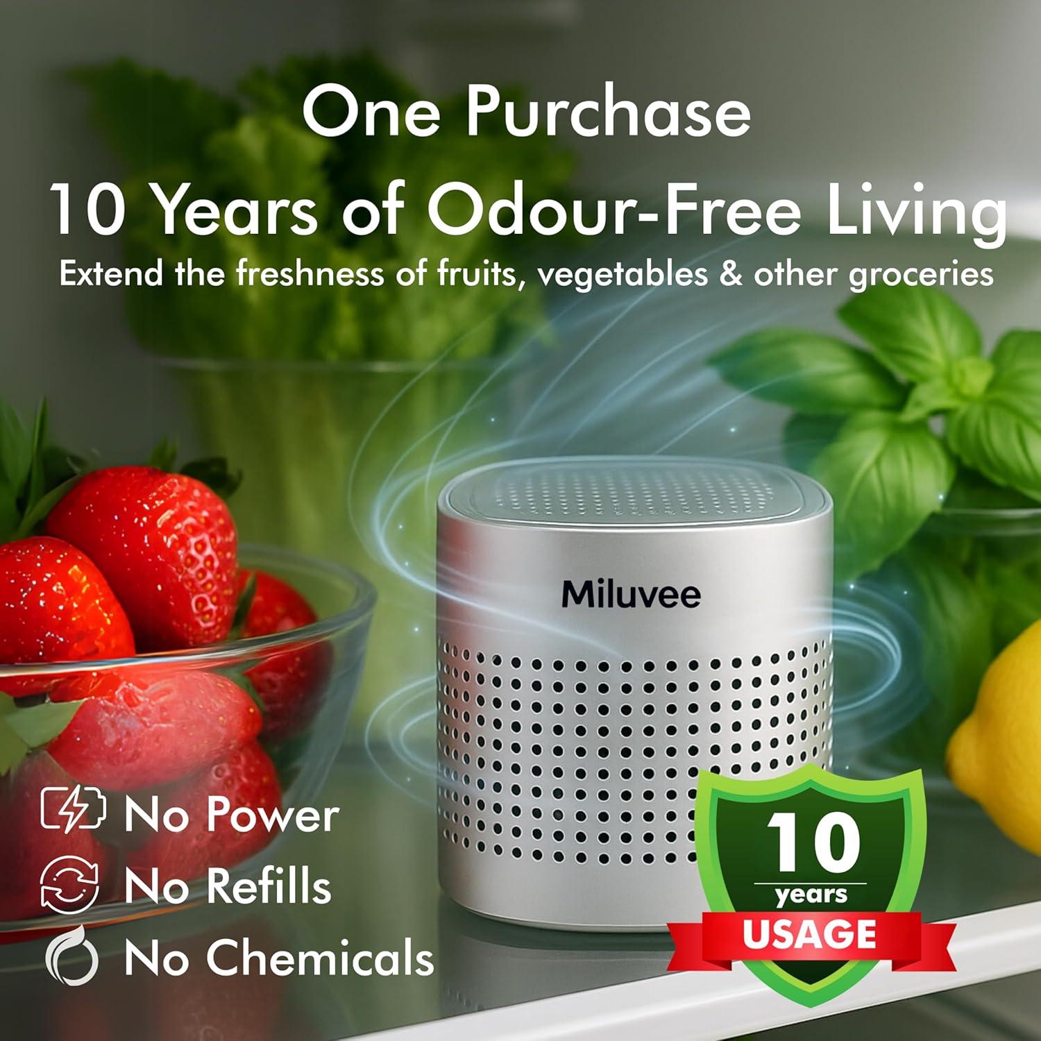 Desodorante Reutilizable Miluvee D11 para Refrigerador y Auto