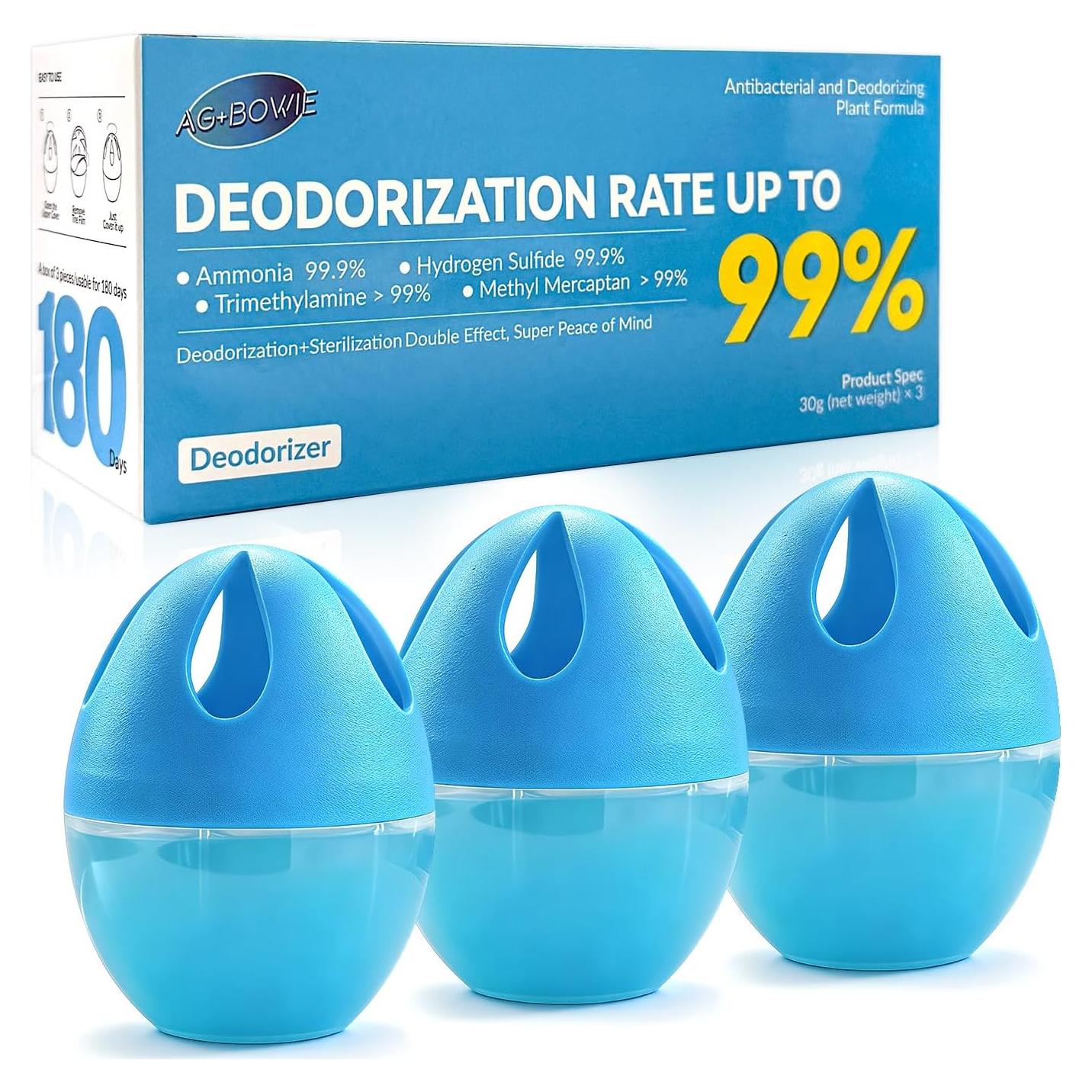 Desodorante Natural para Refrigerador Agbowie 3 Paquete 180 Días