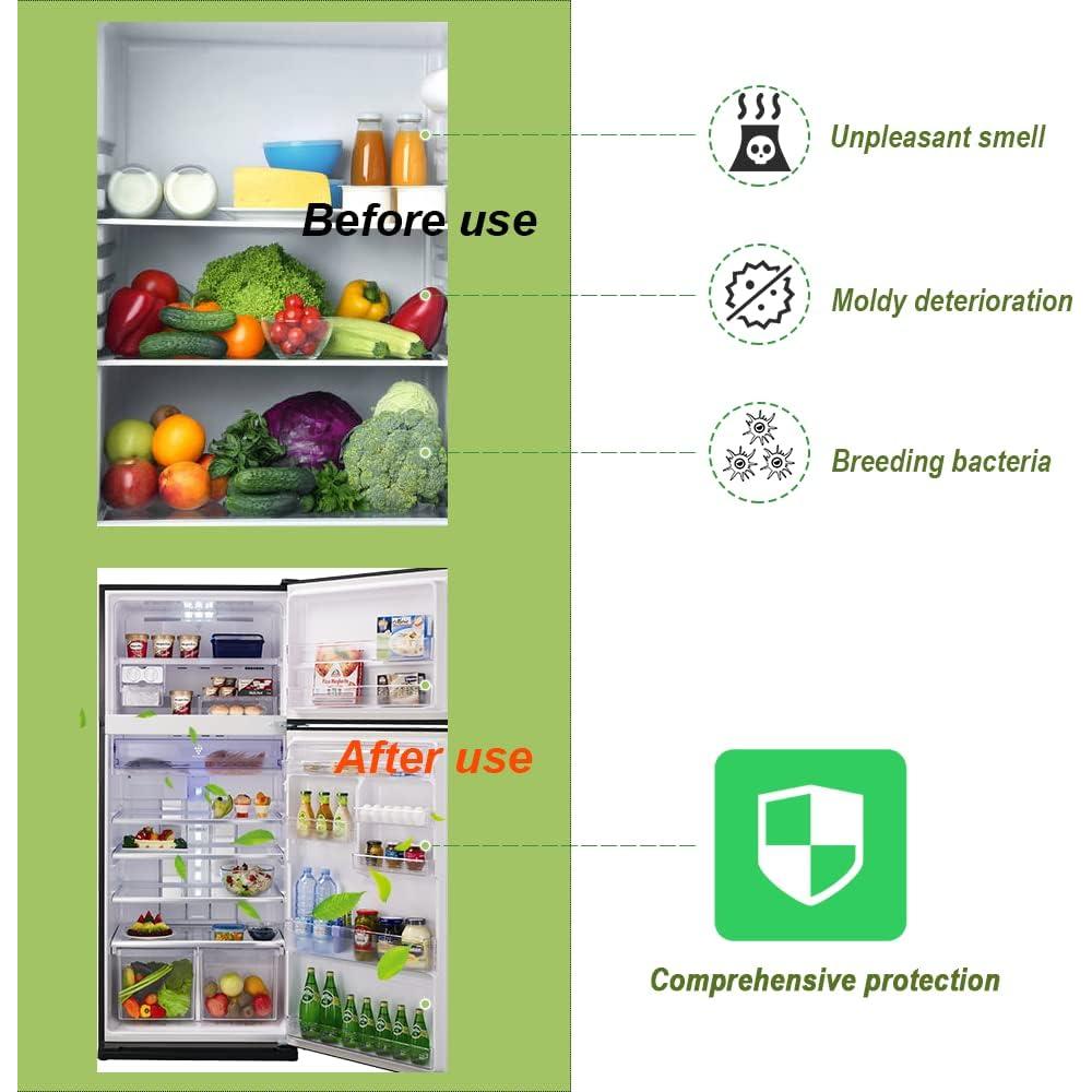 Desodorante de Refrigerador Fonday 4 Paquetes Carbón de Bambú