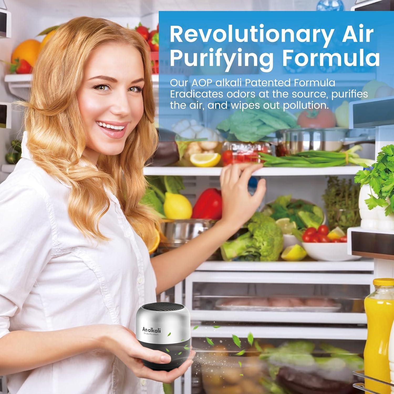 Desodorante de Nevera Un Alkali - Kit de 4 Eliminadores de Olores