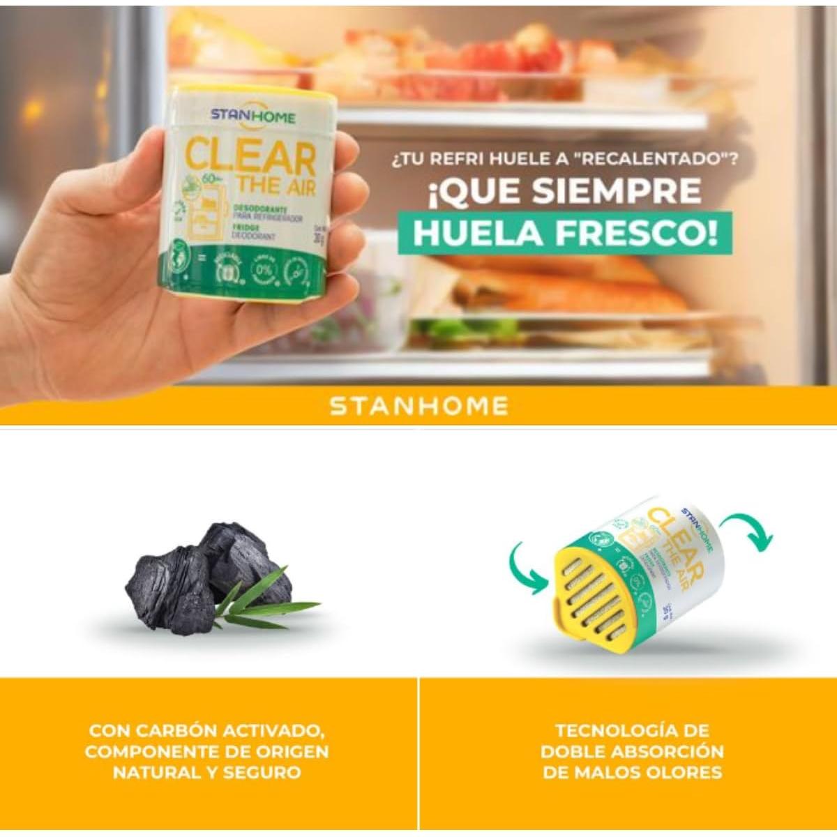 Desodorante para Refrigerador Stanhome 4 Pcs Carbón Activado