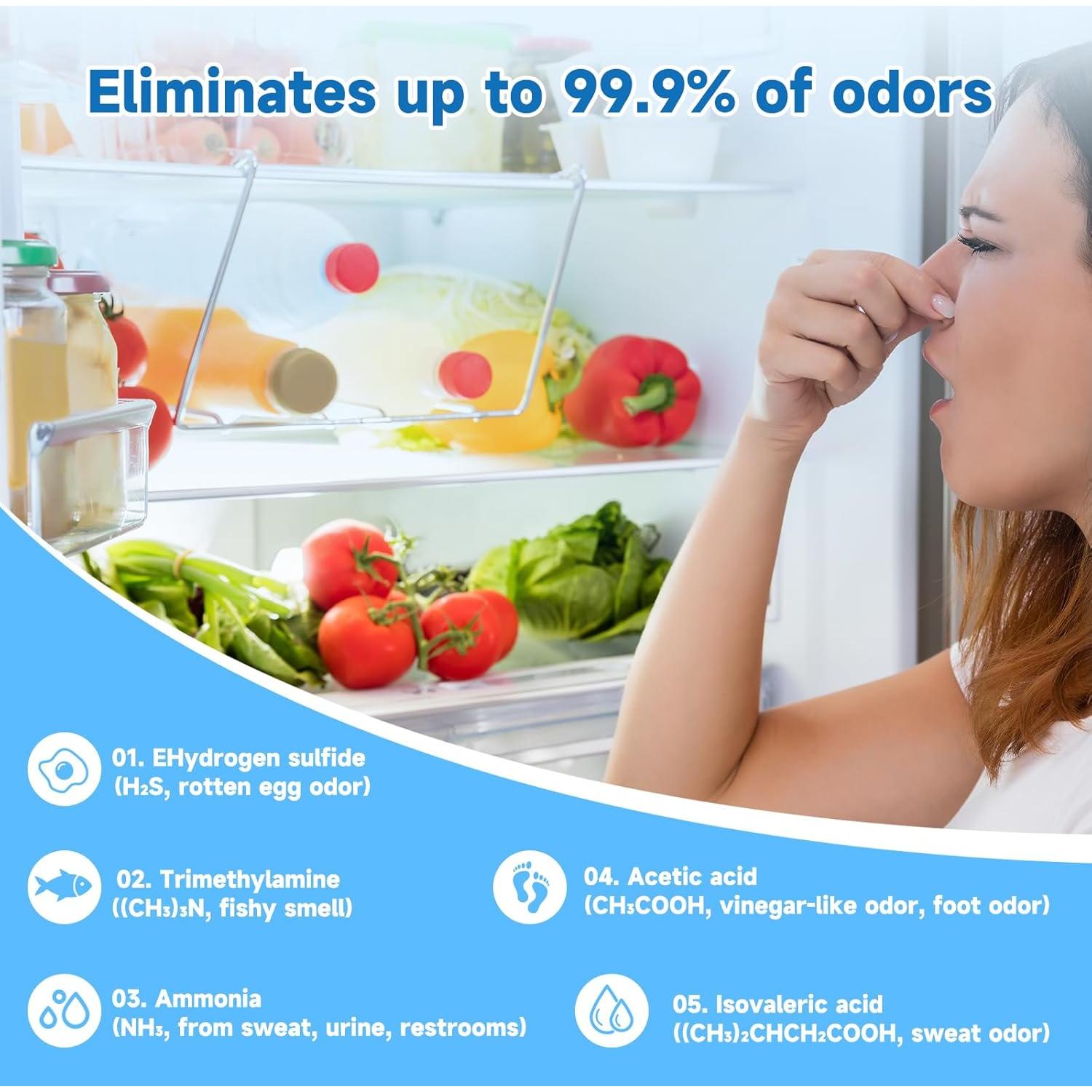 Desodorante Natural para Refrigerador Ag+Bowie - 3 Piezas