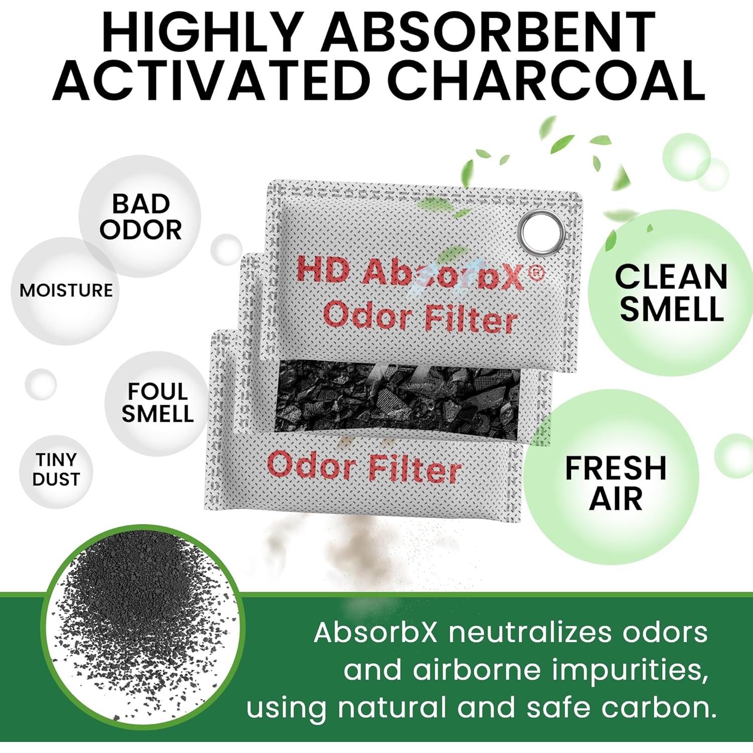 Bolsas Purificadoras de Aire iTouchless AbsorbX 3-Pack - Carbón Activado