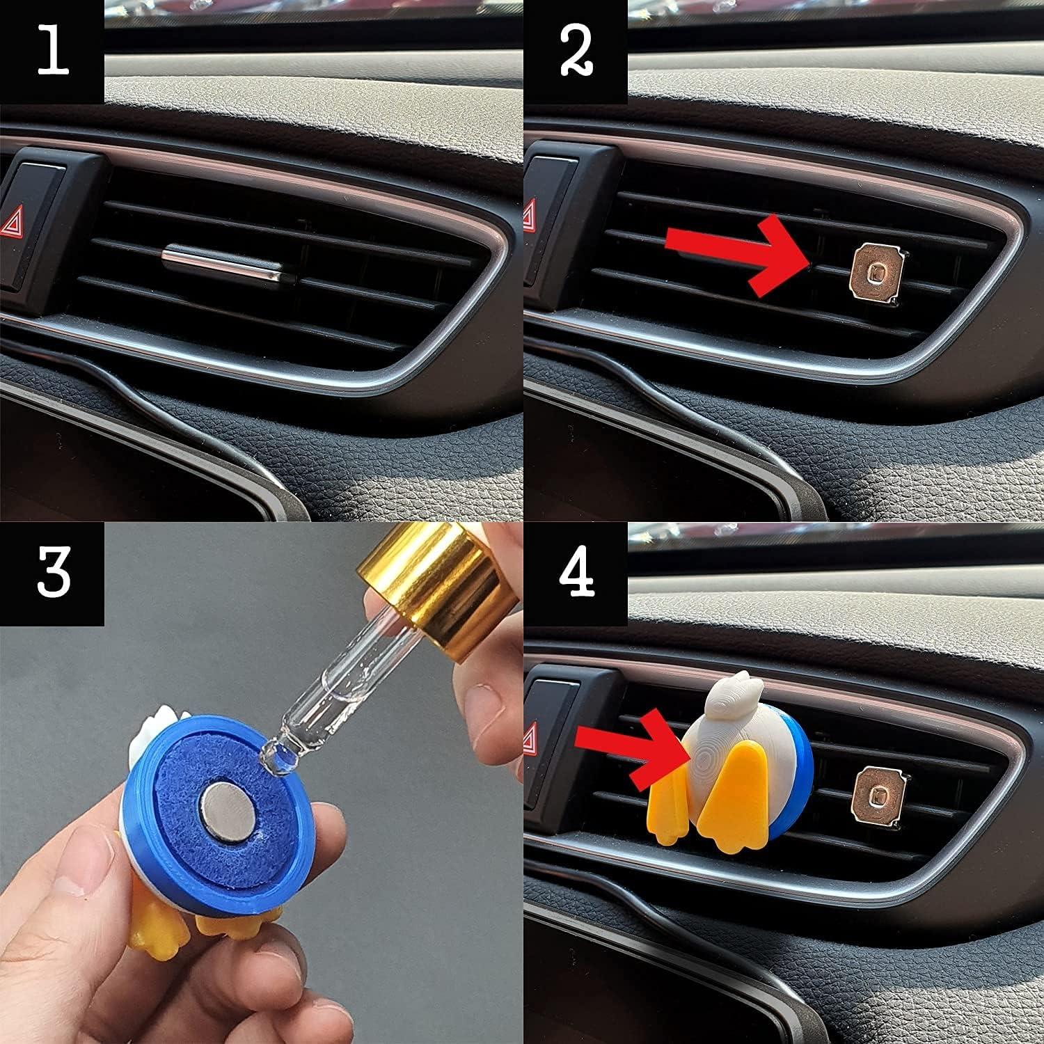 Ambientador 3D OM Pato Azul para Coche - Plástico Eco PLA