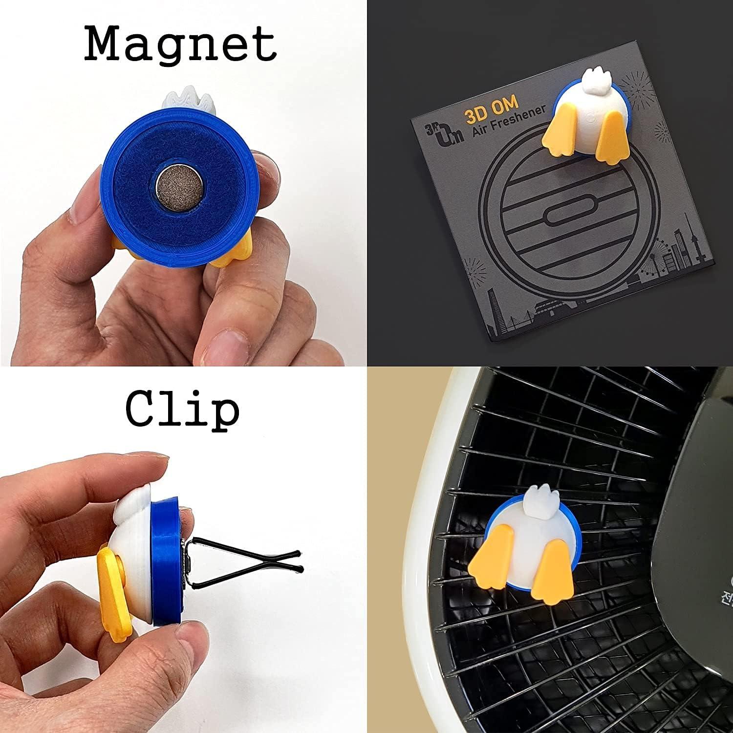 Ambientador 3D OM Pato Azul para Coche - Plástico Eco PLA