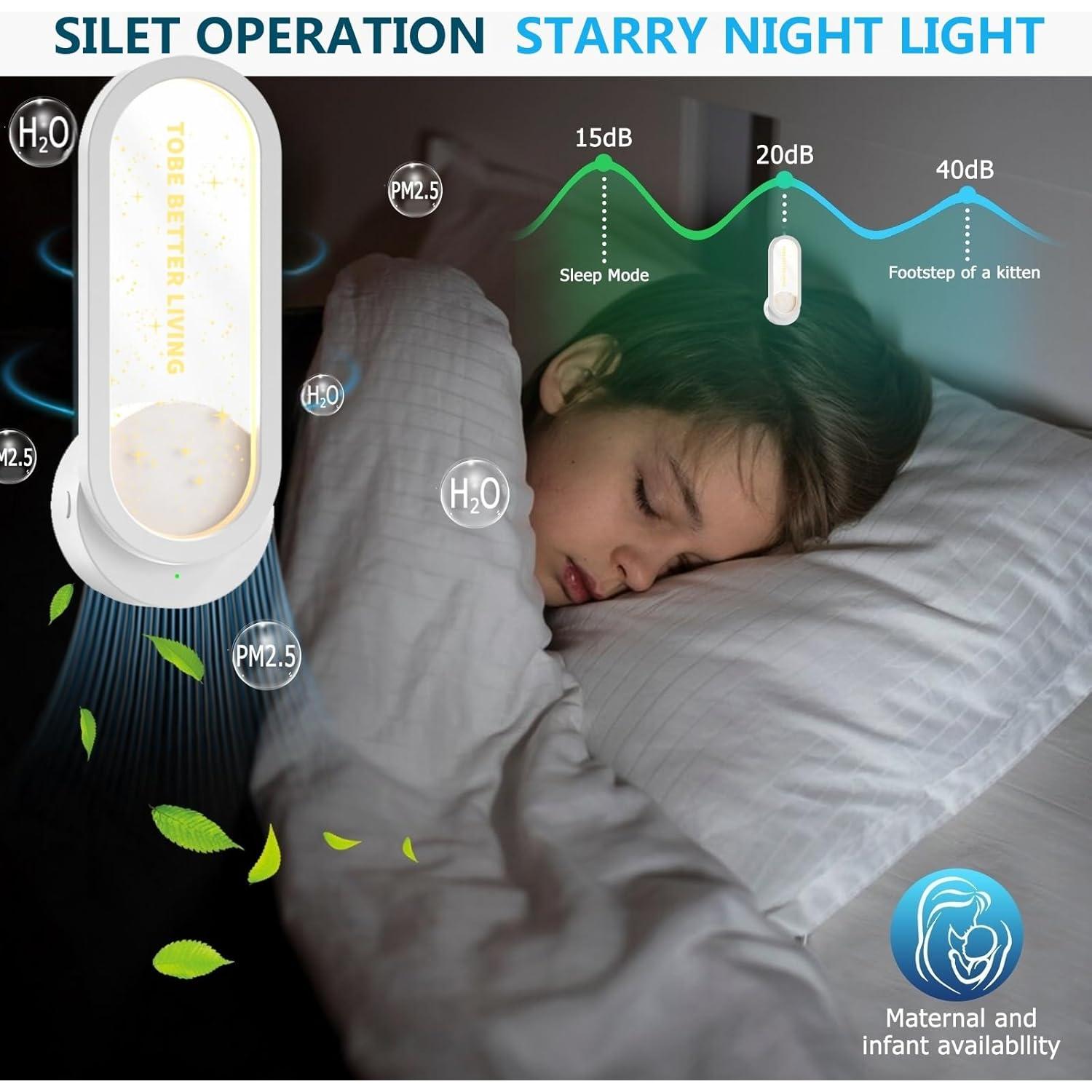 Purificador de Aire Enchufable TS-29 con Luz Nocturna