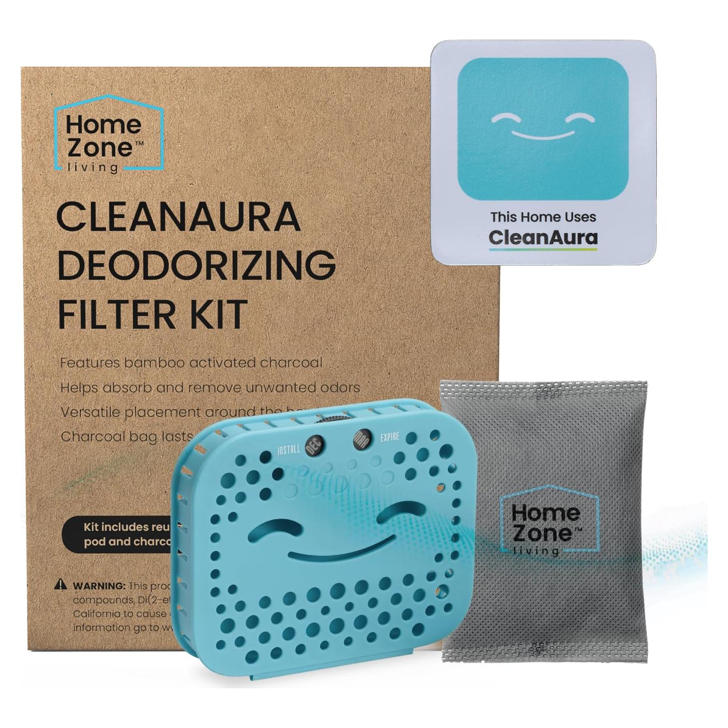 Kit Filtro Desodorante CleanAura Home Zone Living 11cm