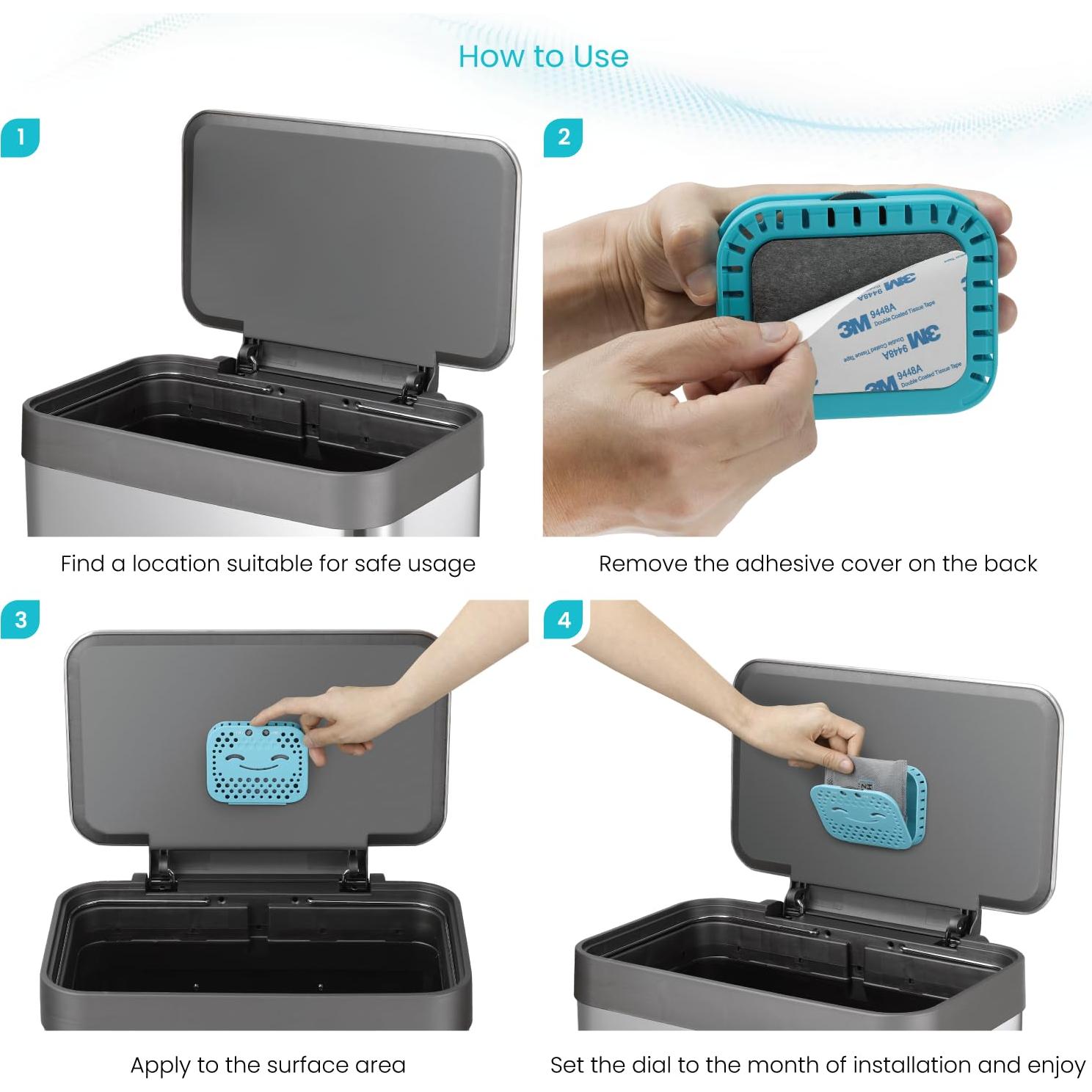 Kit Filtro Desodorante CleanAura Home Zone Living 11cm