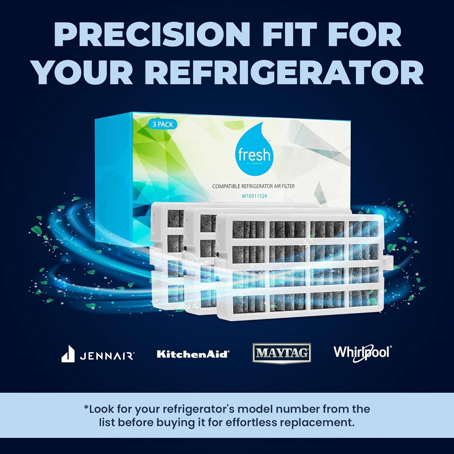 Filtro de Aire Mist W10311524 para Refrigeradores Whirlpool - 3 Unidades