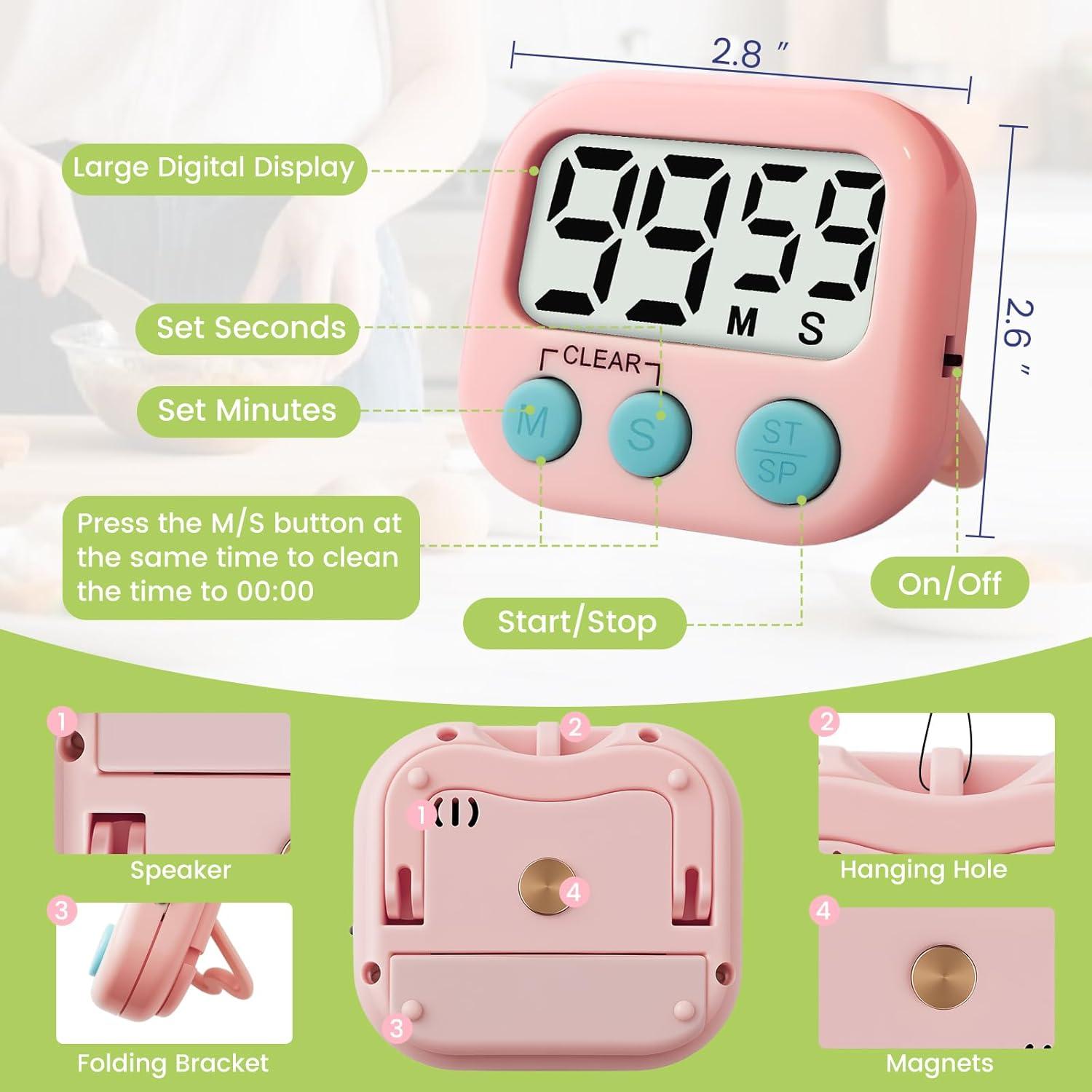 Temporizador Digital Glochin para Niños - 2 Pcs, Magnético