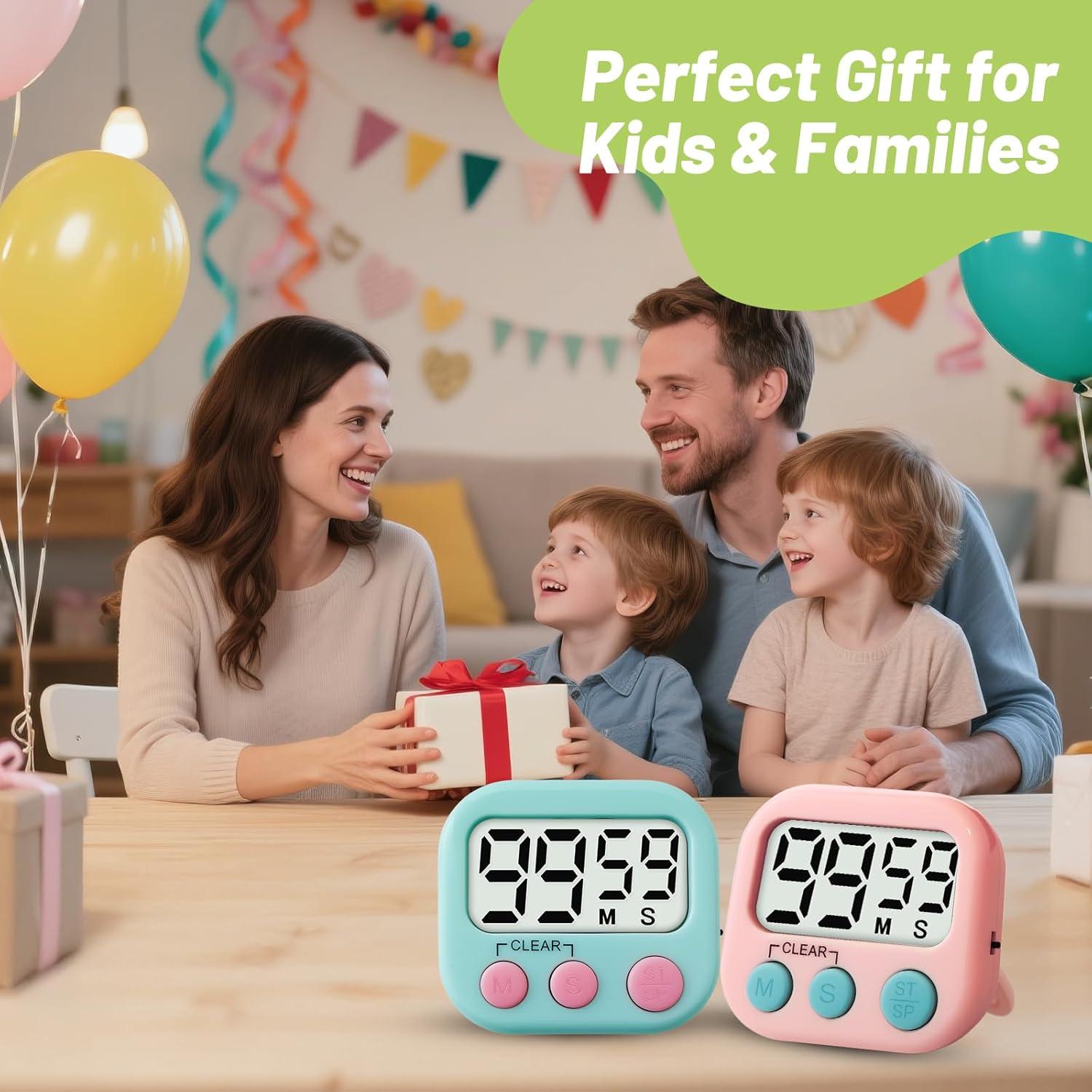 Temporizador Digital Glochin para Niños - 2 Pcs, Magnético