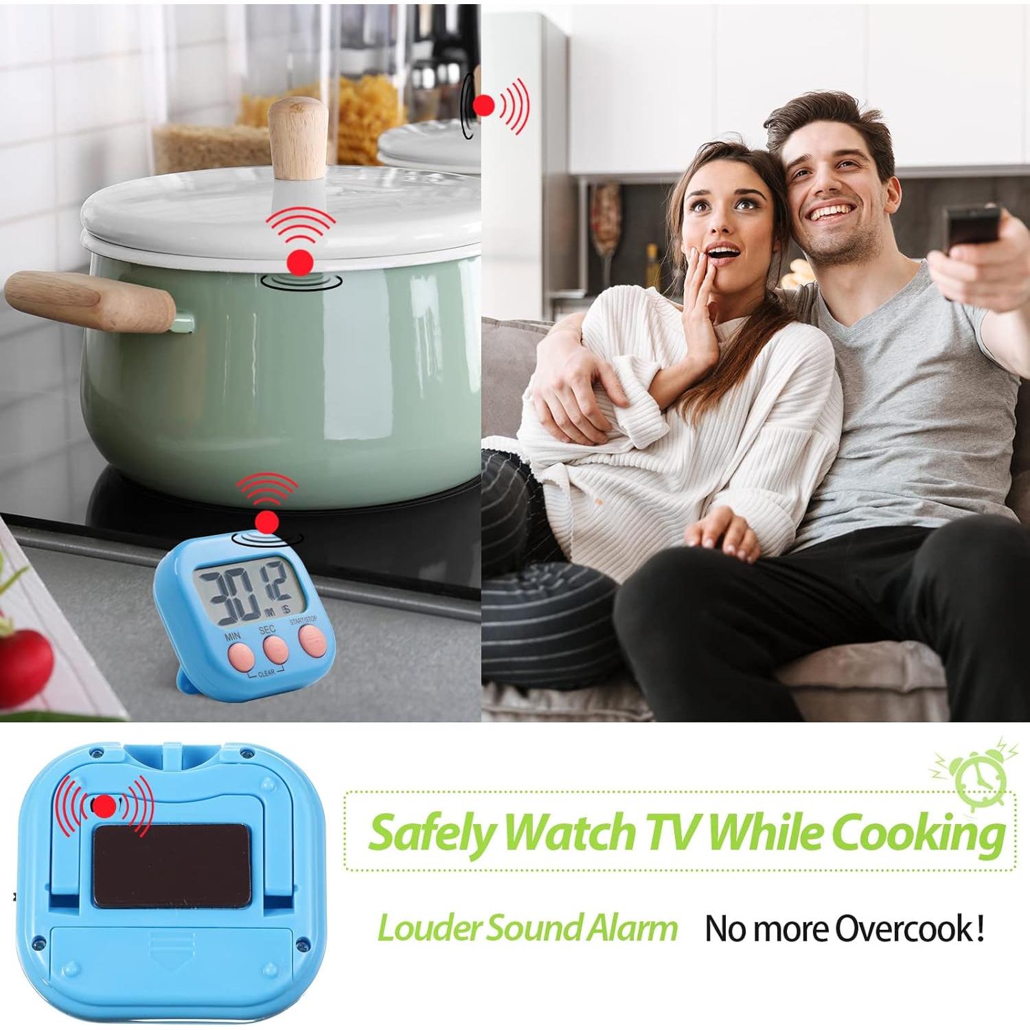 Temporizadores Digitales de Cocina Weewooday 24 Pcs Azul Verde