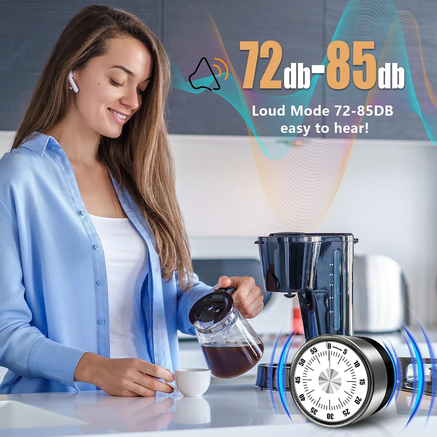 Temporizador de Cocina Mecánico Accoglie Blanco 0-60 Minutos