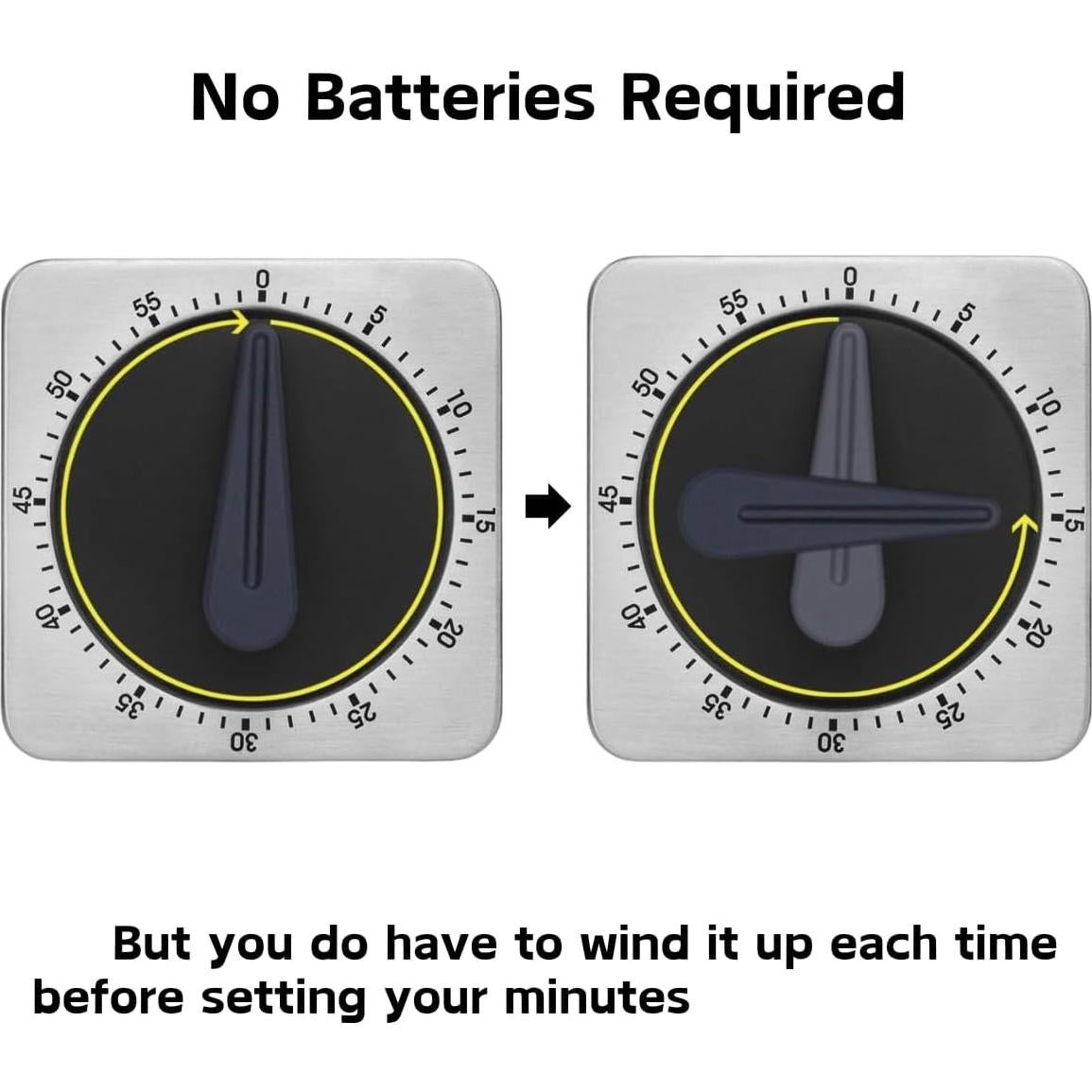 Temporizador de Cocina Searon Magnético 60 Minutos Acero Inoxidable