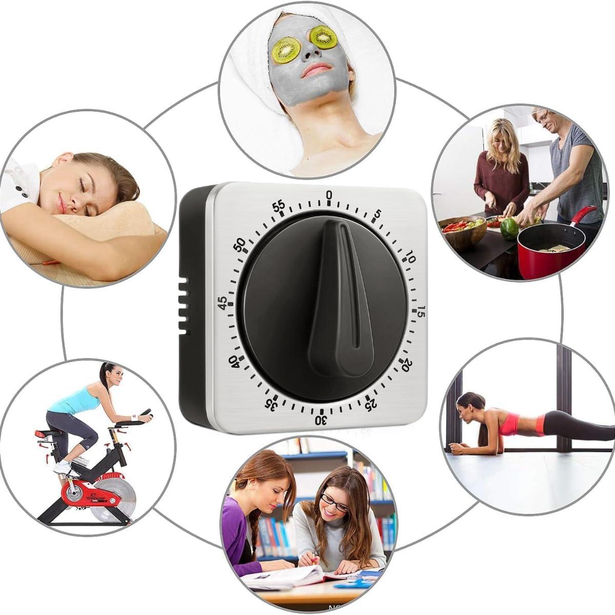 Temporizador de Cocina Searon Magnético 60 Minutos Acero Inoxidable