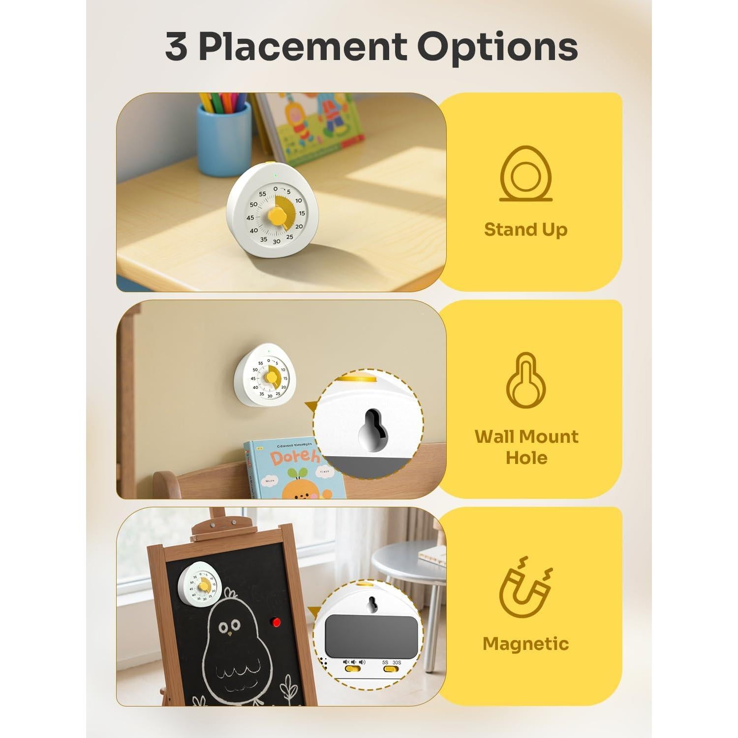 Temporizador Visual LIORQUE para Niños 60 Minutos Silencioso