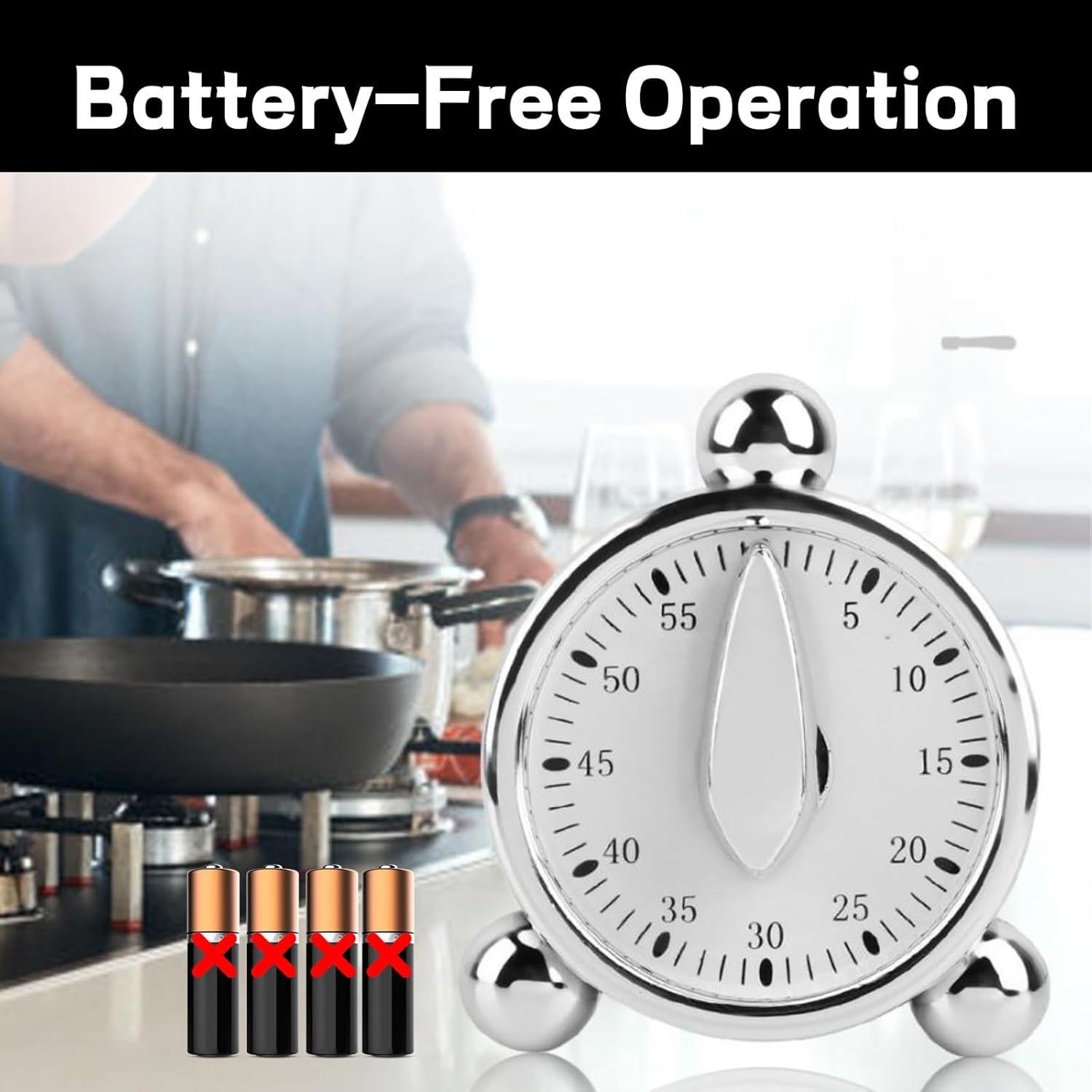 Temporizador Mecánico YAFIYGI 60 Minutos Visual Sin Baterías