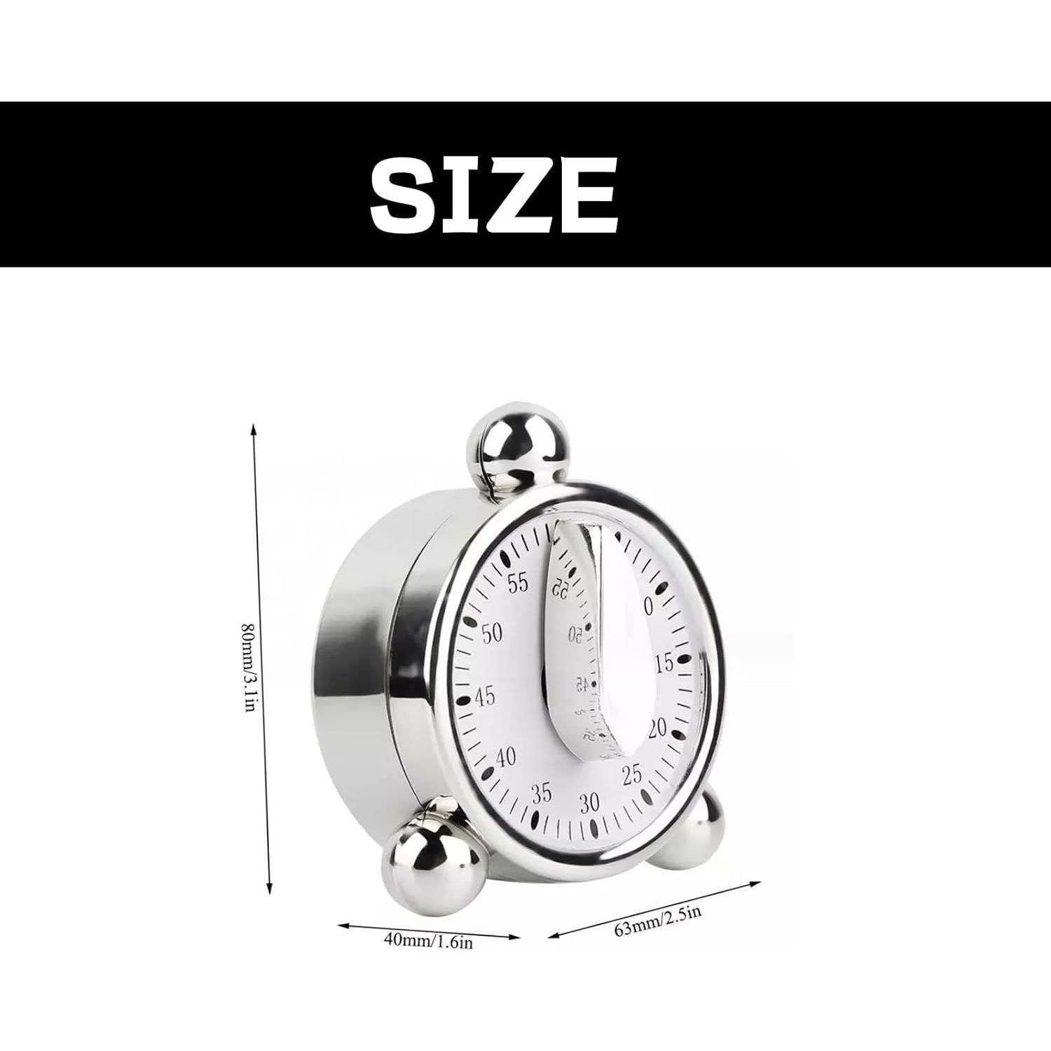 Temporizador Mecánico YAFIYGI 60 Minutos Visual Sin Baterías