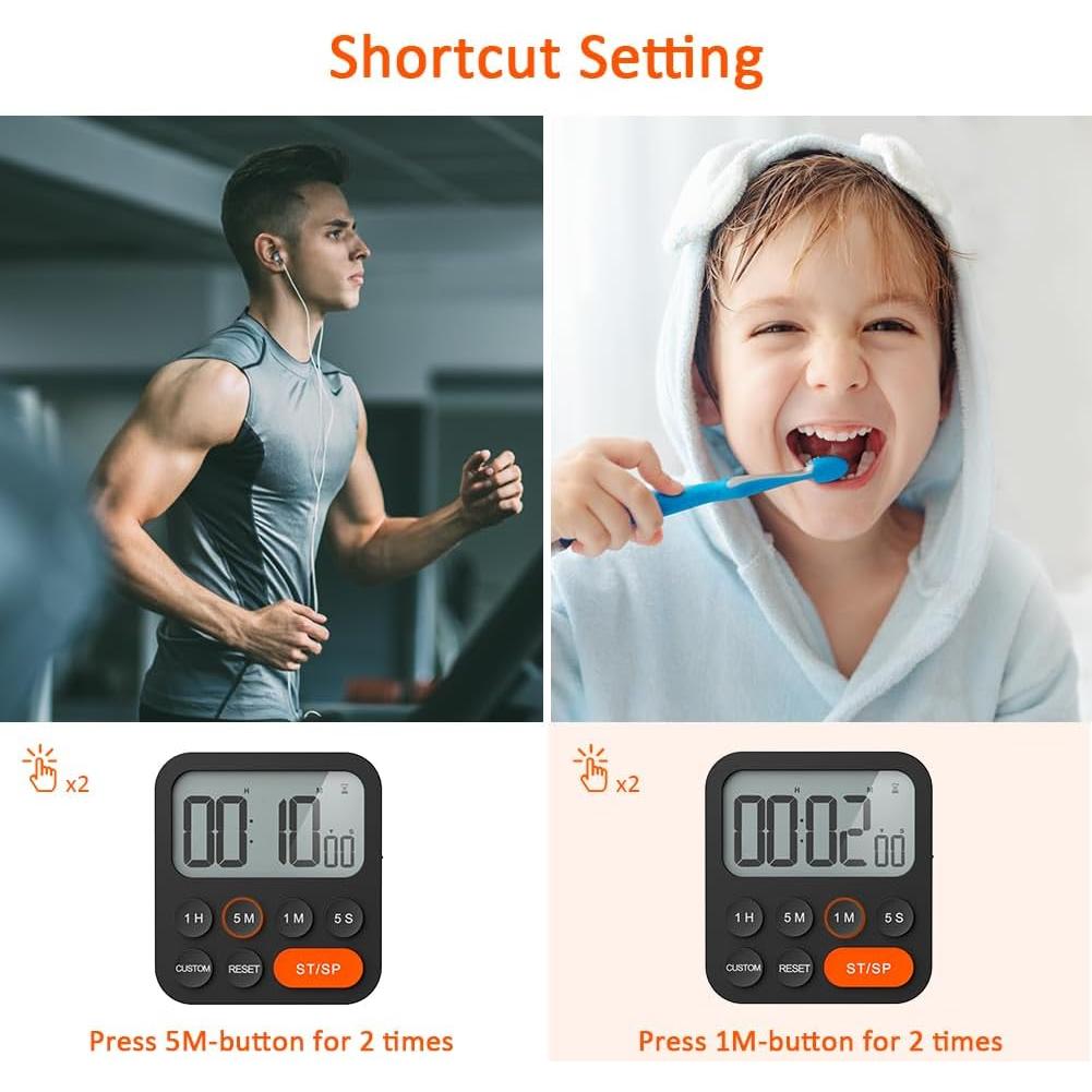 Temporizador Digital LIORQUE con Alarma Fuerte y Pantalla Grande