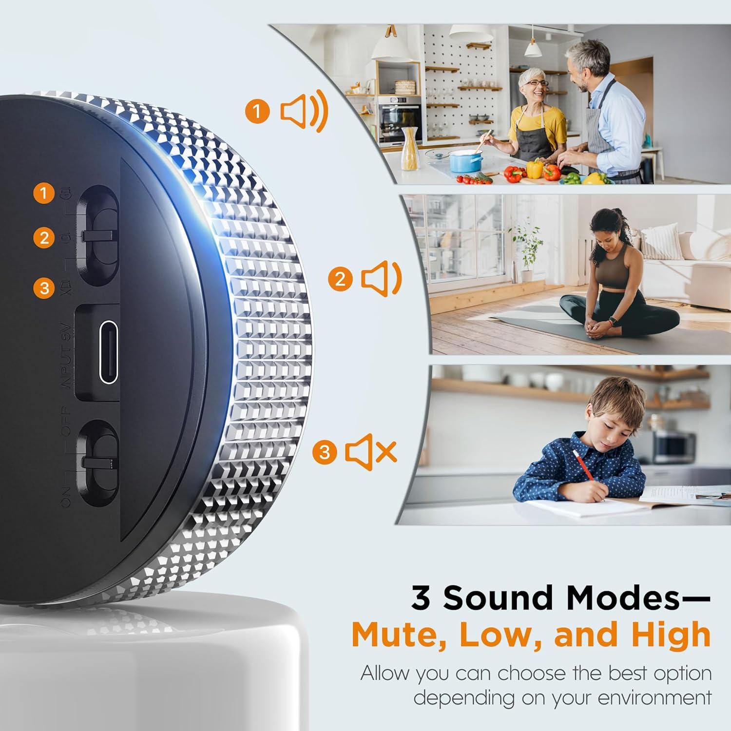 Temporizador de Cocina Magnético TLTWHS Recargable LED Plata