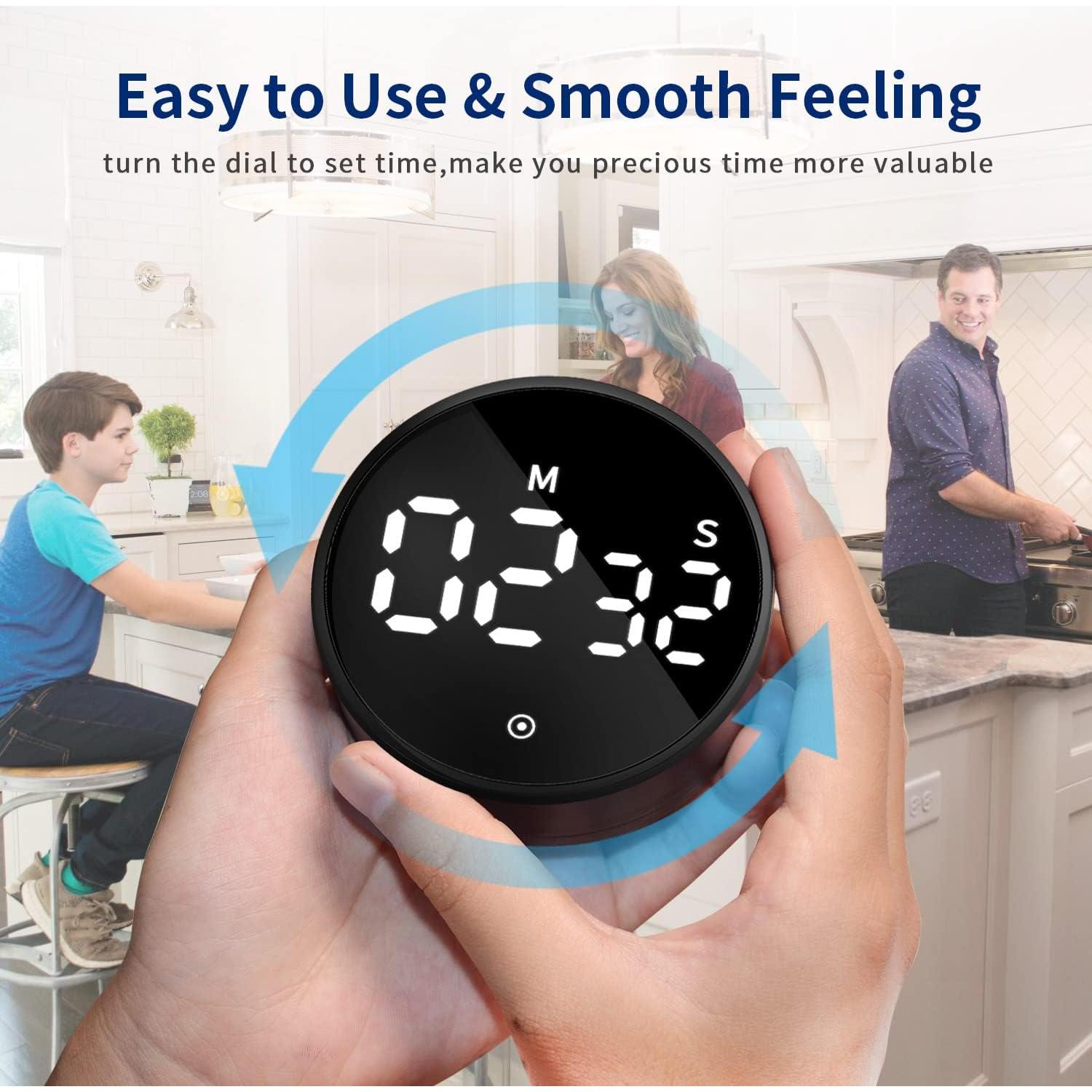 Temporizador de Cocina Magnético DALSHABET 3" LED Ajustable