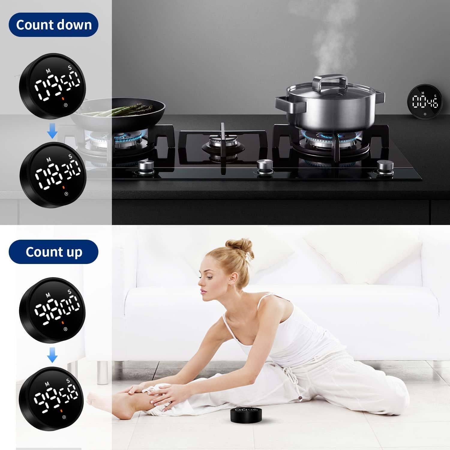 Temporizador de Cocina Magnético DALSHABET 3" LED Ajustable