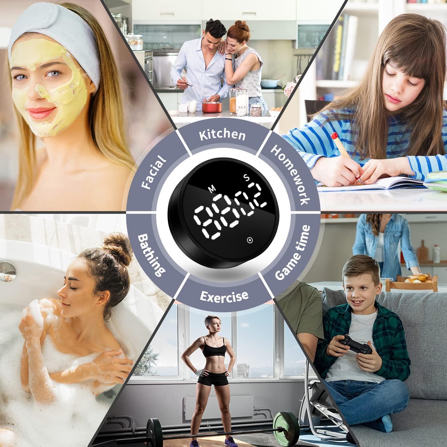 Temporizador de Cocina Magnético DALSHABET 3" LED Ajustable