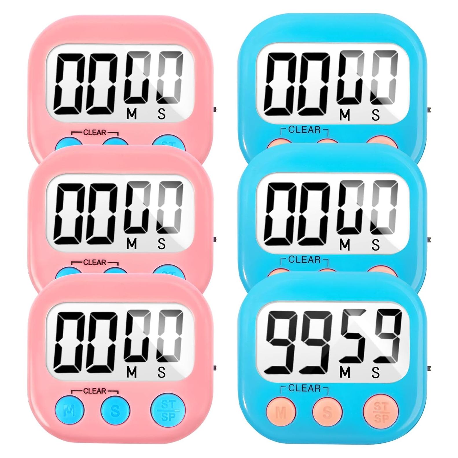 Temporizadores de Cocina Digitales VOULOIR - Paquete de 6