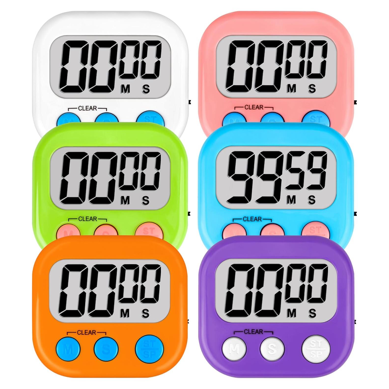 Temporizadores Digitales ZILLEEN para Aula - 6 Pcs Magnéticos