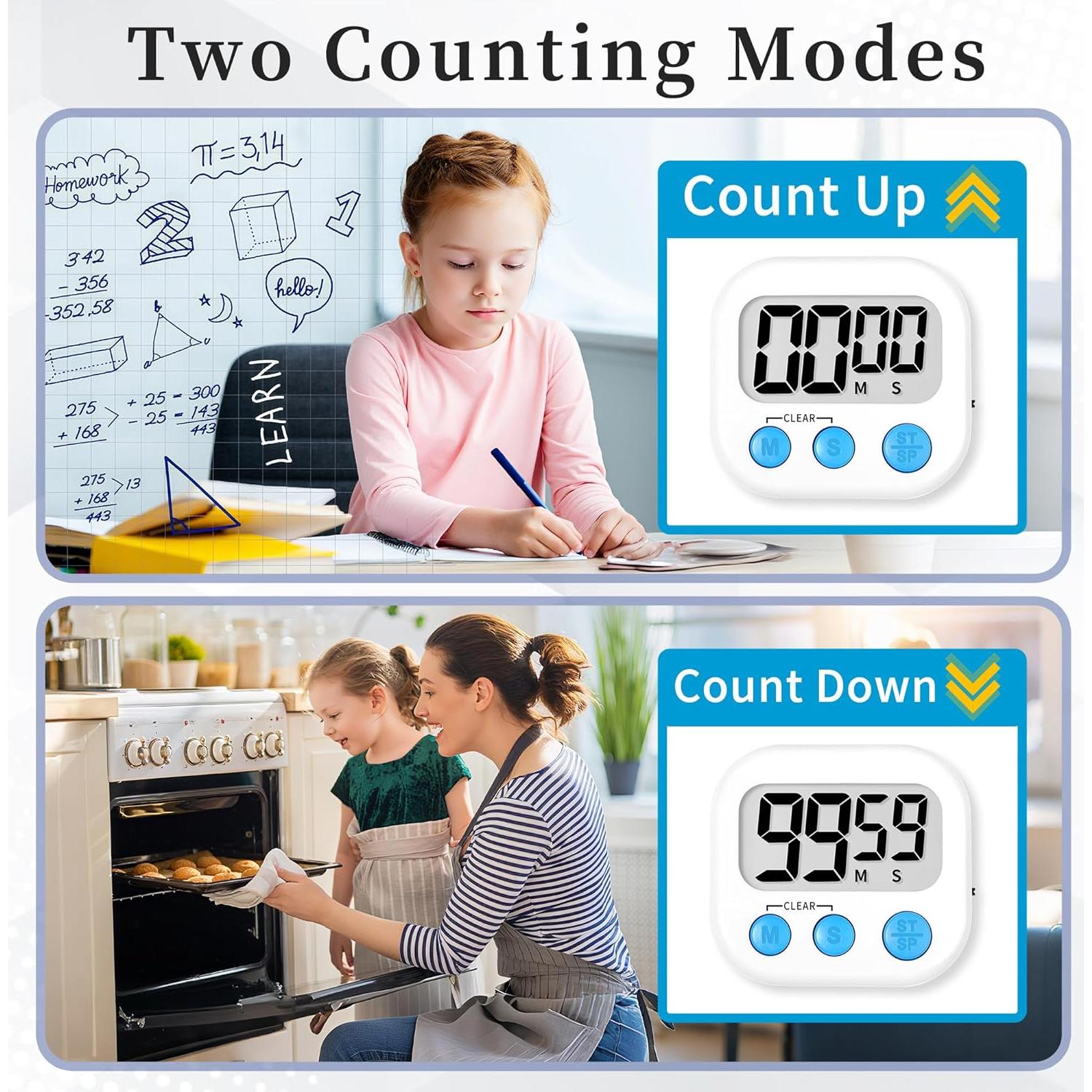 Temporizadores Digitales ZILLEEN para Aula - 6 Pcs Magnéticos