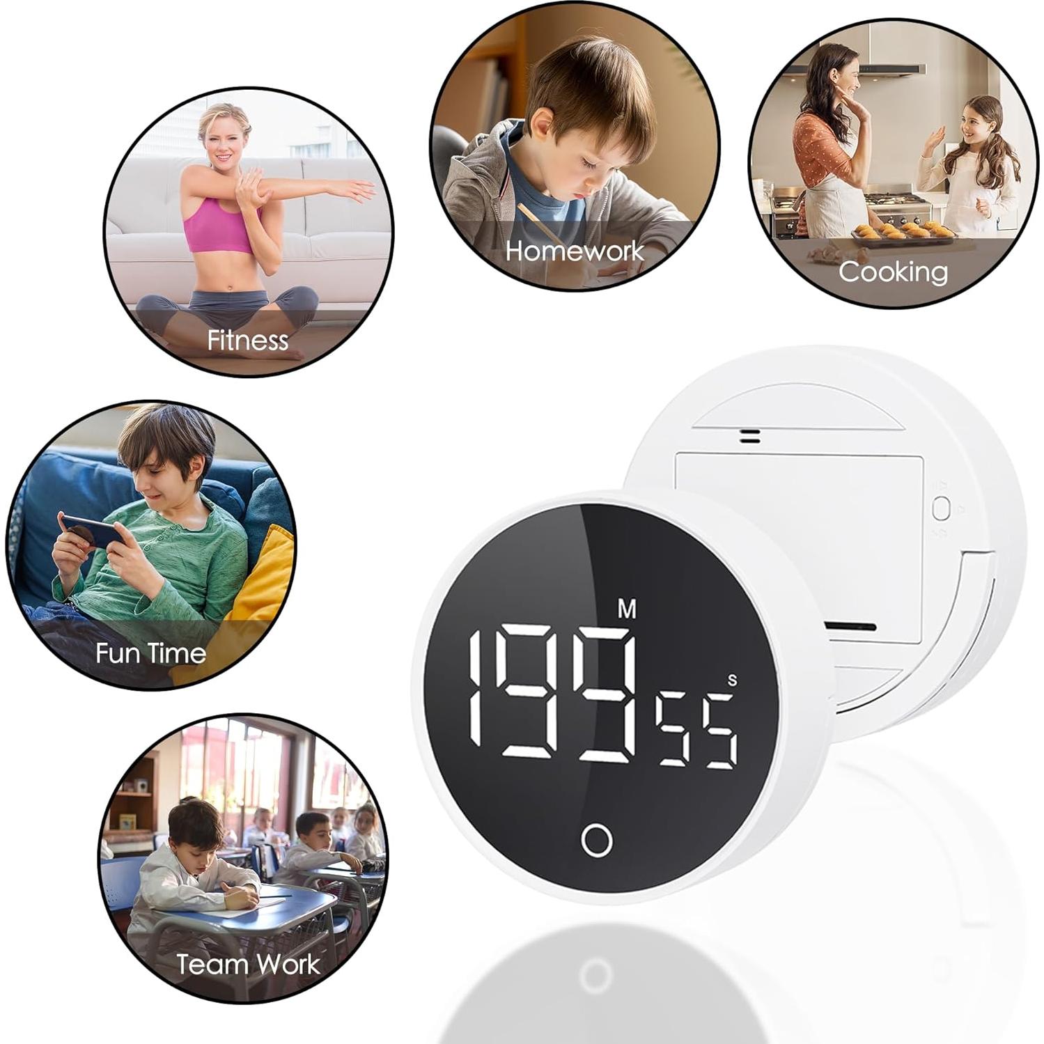 Temporizador de Cocina Digital RZASL Magnético 200 Minutos