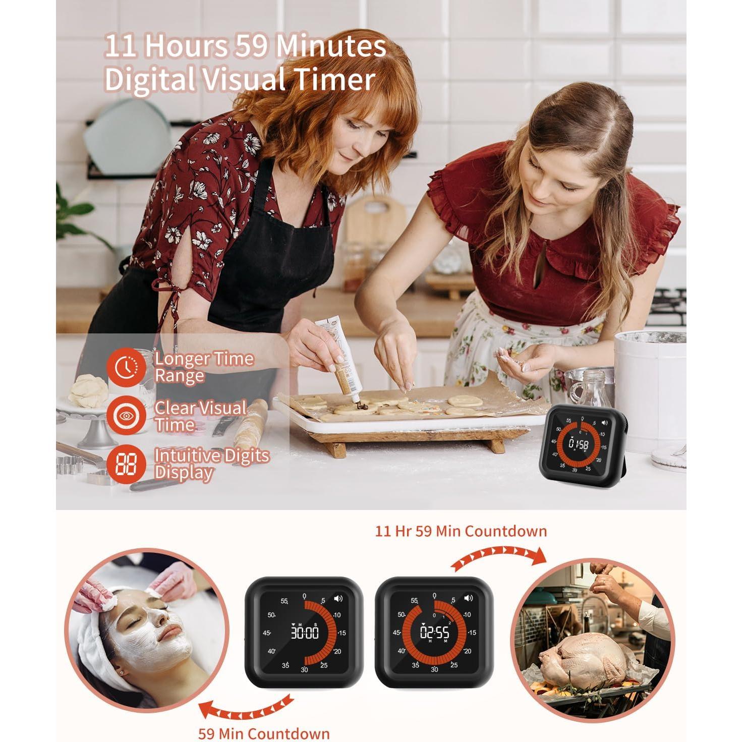 Temporizador Digital MeesMeek 11H59M Pantalla Grande Recargable