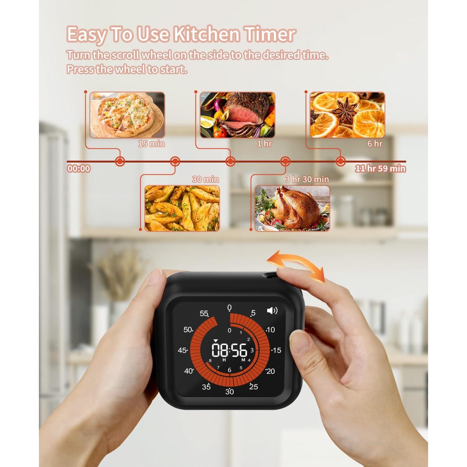 Temporizador Digital MeesMeek 11H59M Pantalla Grande Recargable