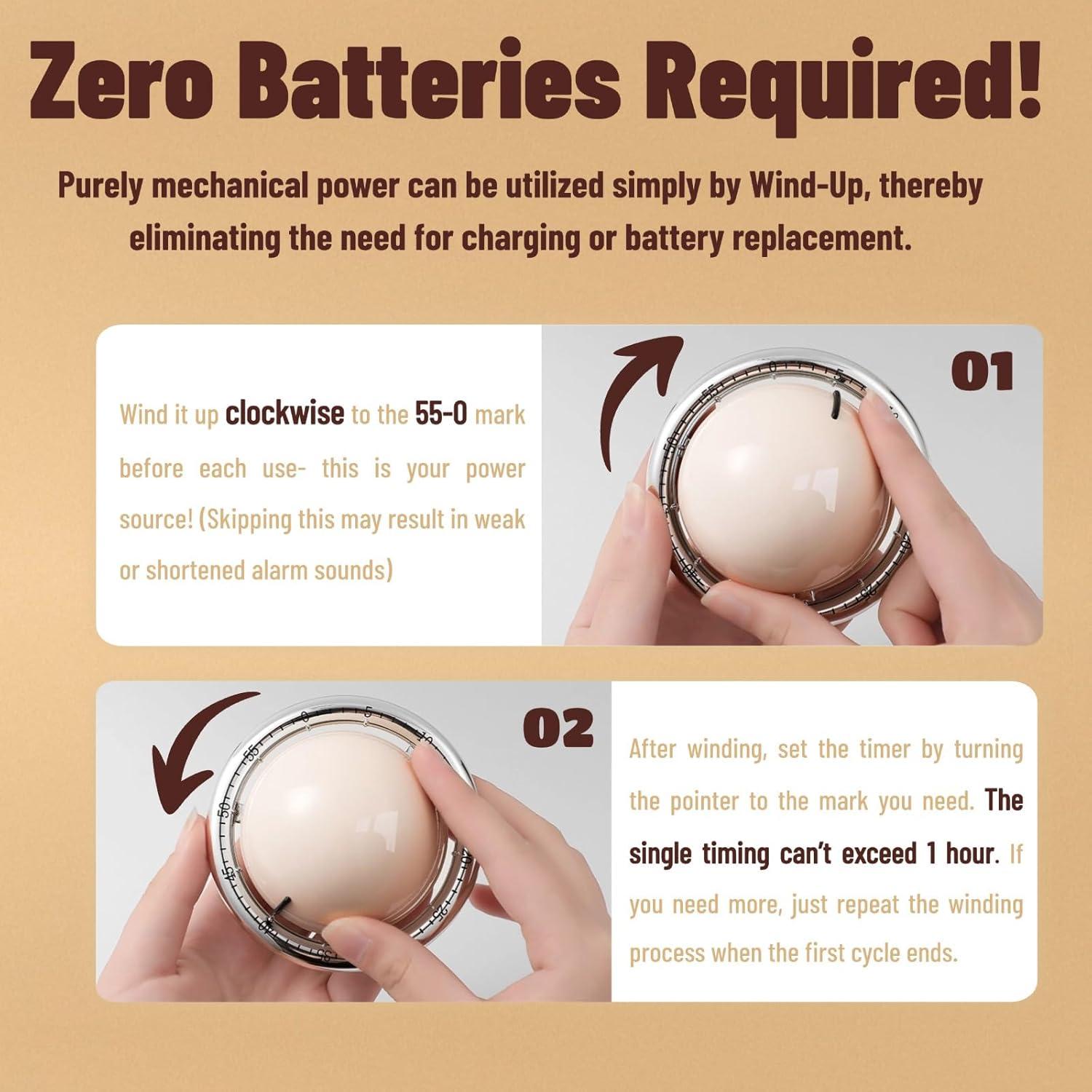 Temporizador Mecánico Planetario Jovrain Sin Baterías 59 Min