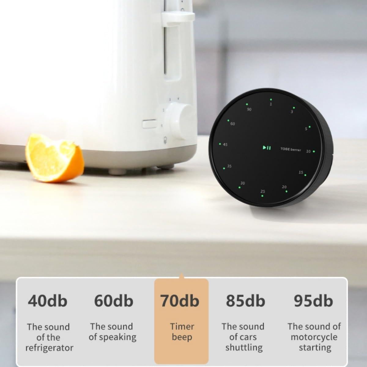 Temporizador Visual de Cocina Digital XGVIEGZ Negro 90 Min