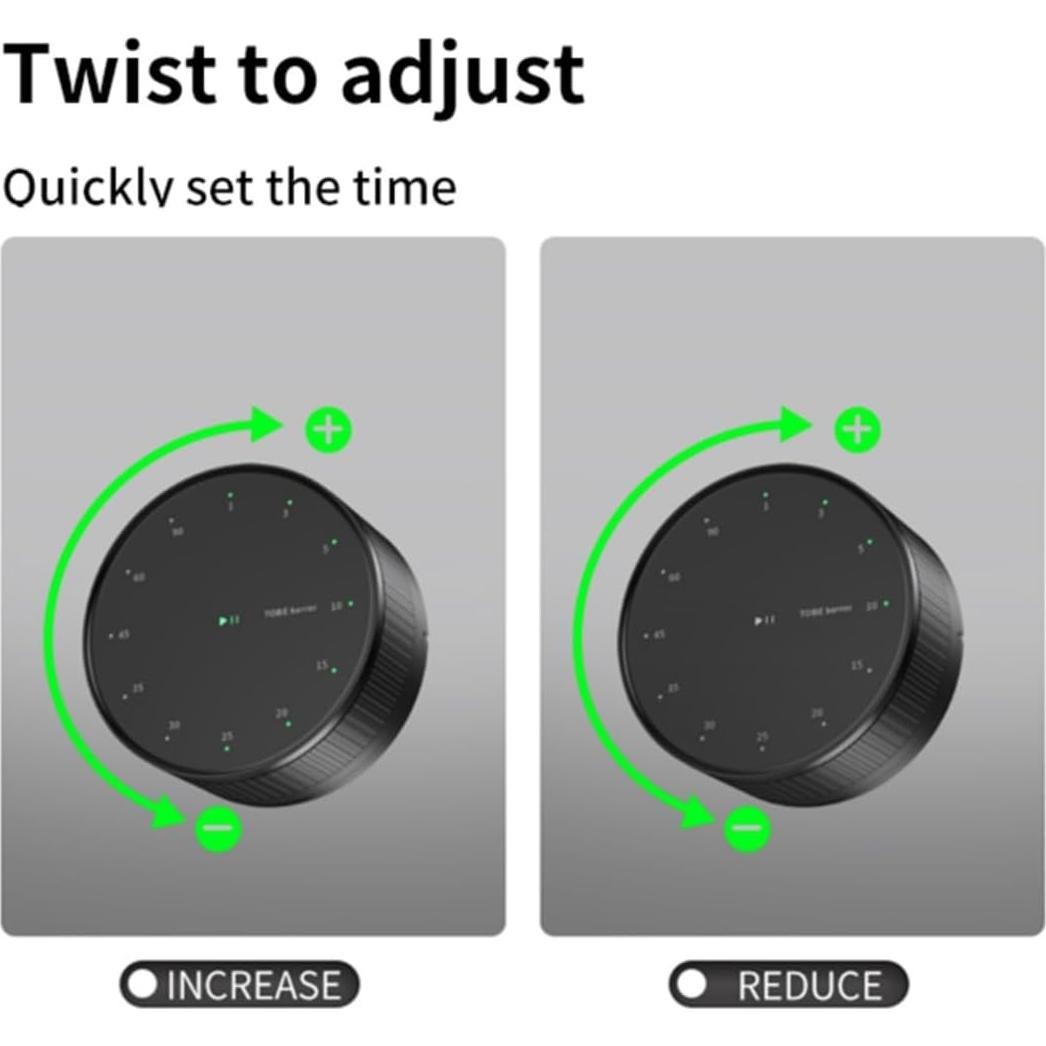 Temporizador Visual de Cocina Digital XGVIEGZ Negro 90 Min