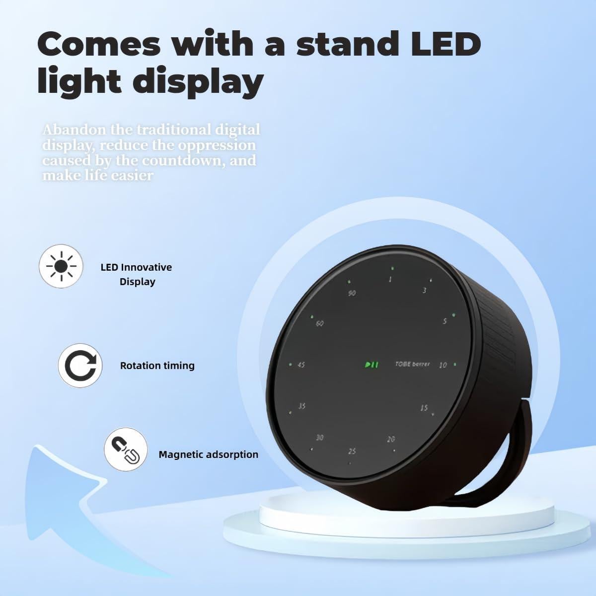 Temporizador Visual de Cocina Digital XGVIEGZ Negro 90 Min