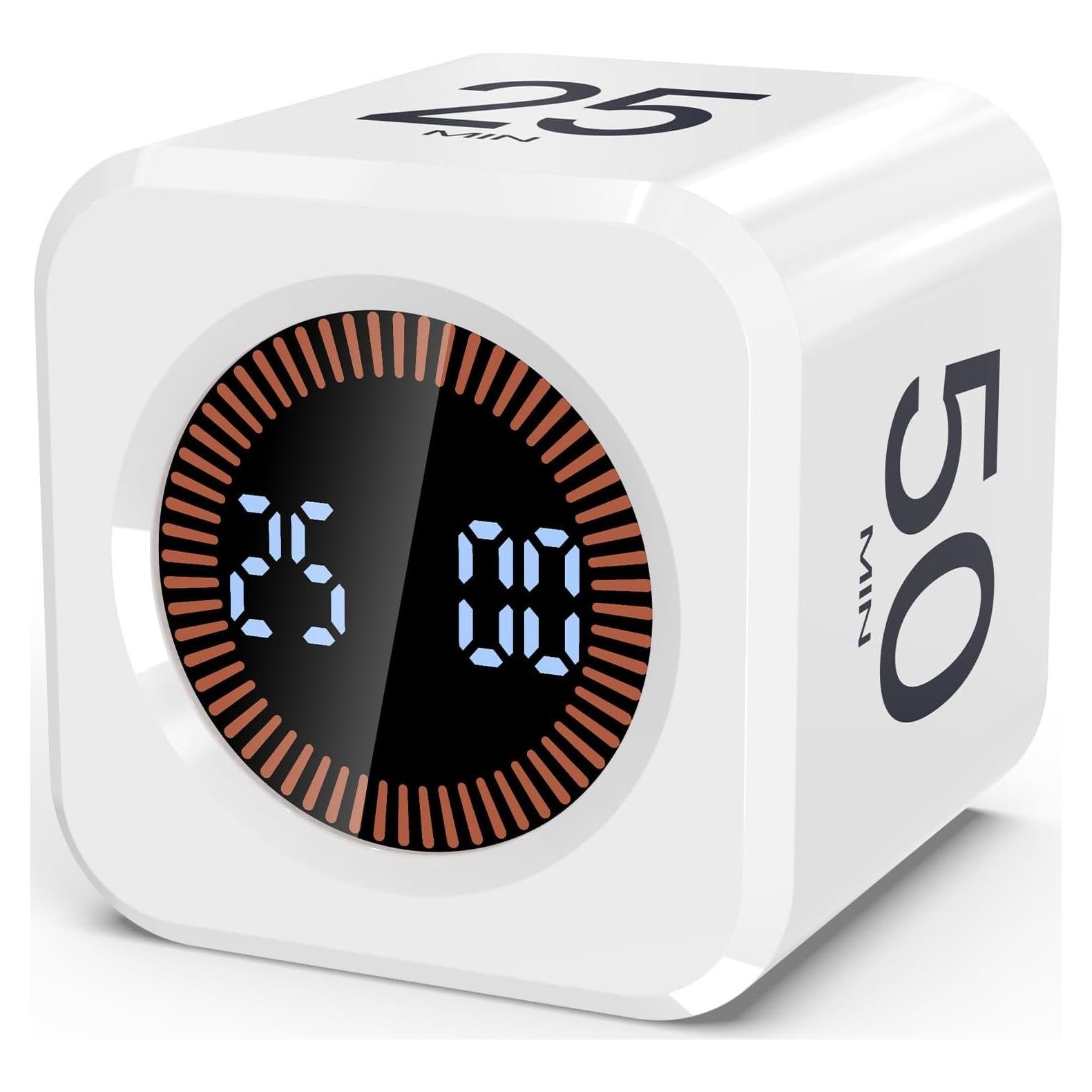 Temporizador Pomodoro COWVTUJ Cubo Visual Blanco 5-50min