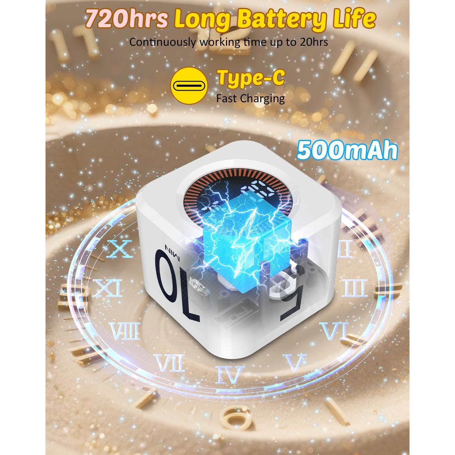 Temporizador Pomodoro COWVTUJ Cubo Visual Blanco 5-50min