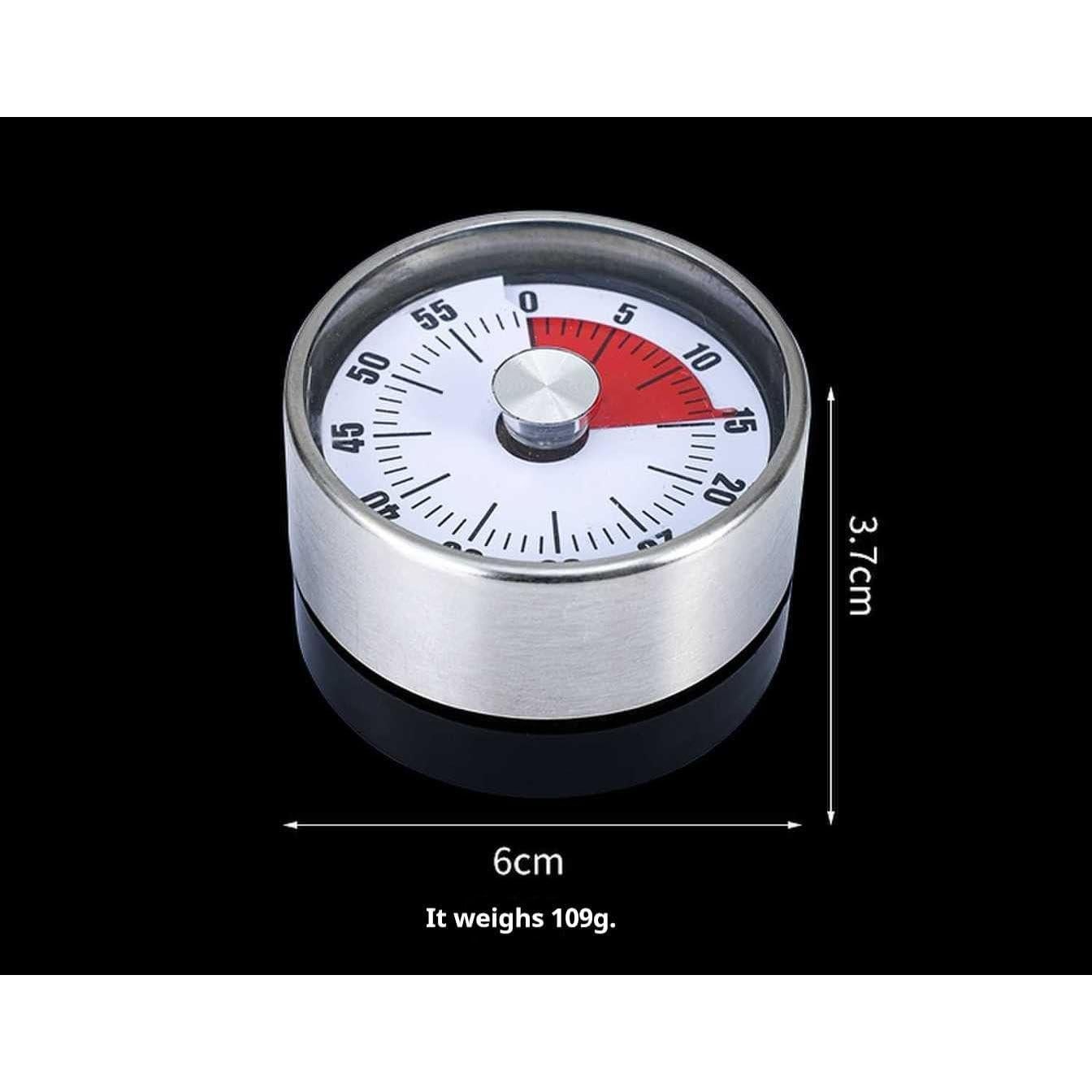 Temporizador mecánico CYFaiLiQ de cocina acero inoxidable 72dB