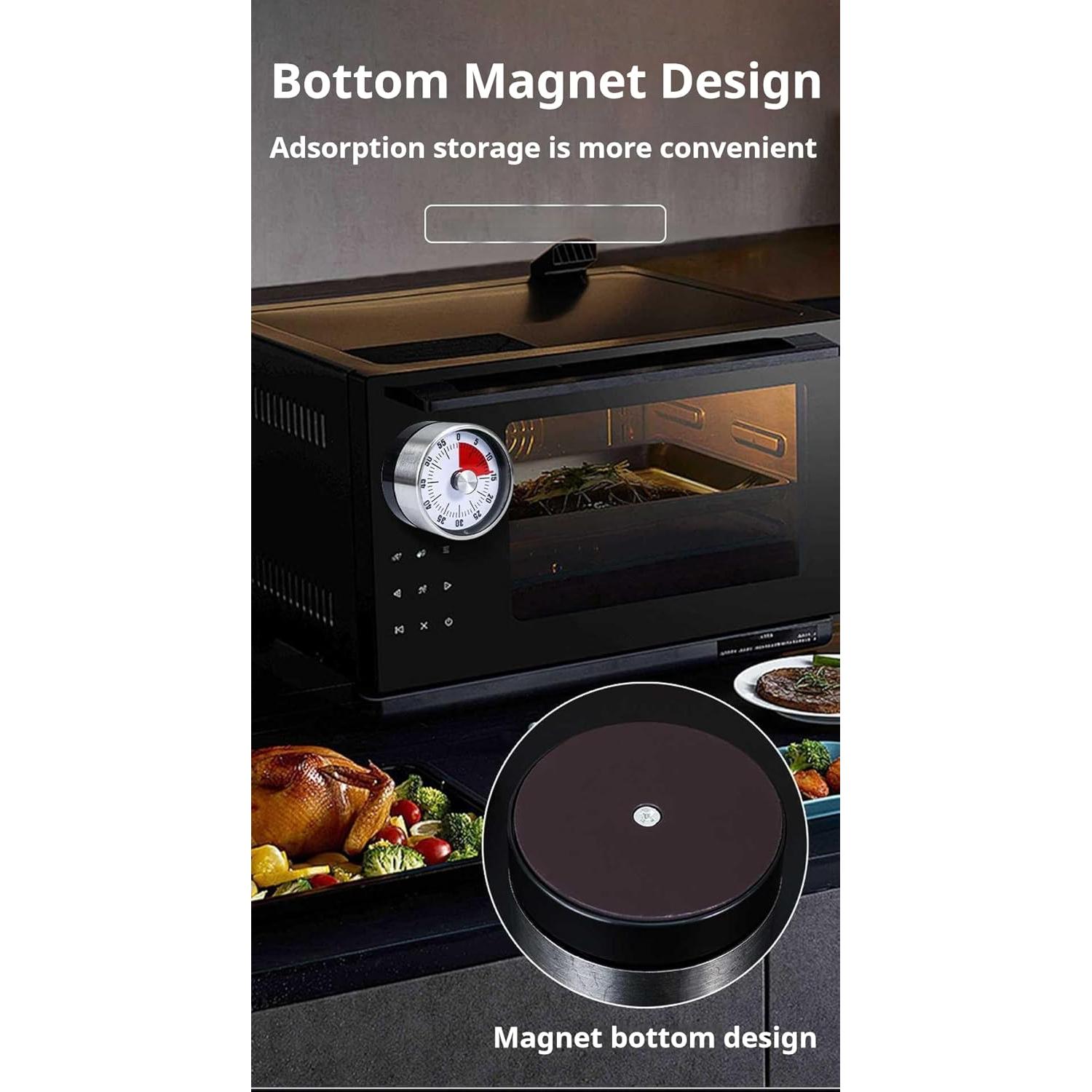 Temporizador mecánico CYFaiLiQ de cocina acero inoxidable 72dB