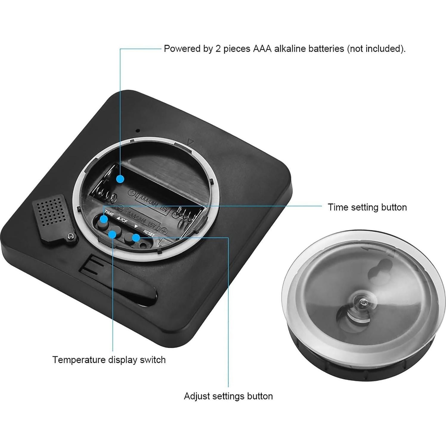 Reloj de Ducha Digital Sunsbell con Termómetro y Temporizador